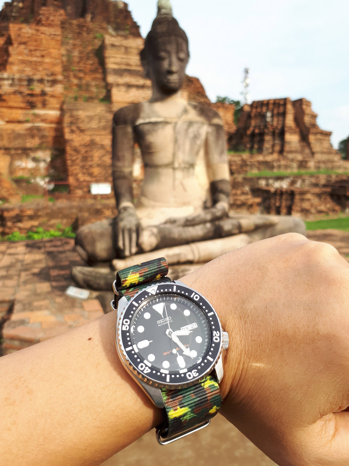 Seiko Skx007 on Vario Camo Green strap. Photo by #varioeveryday member Ivan