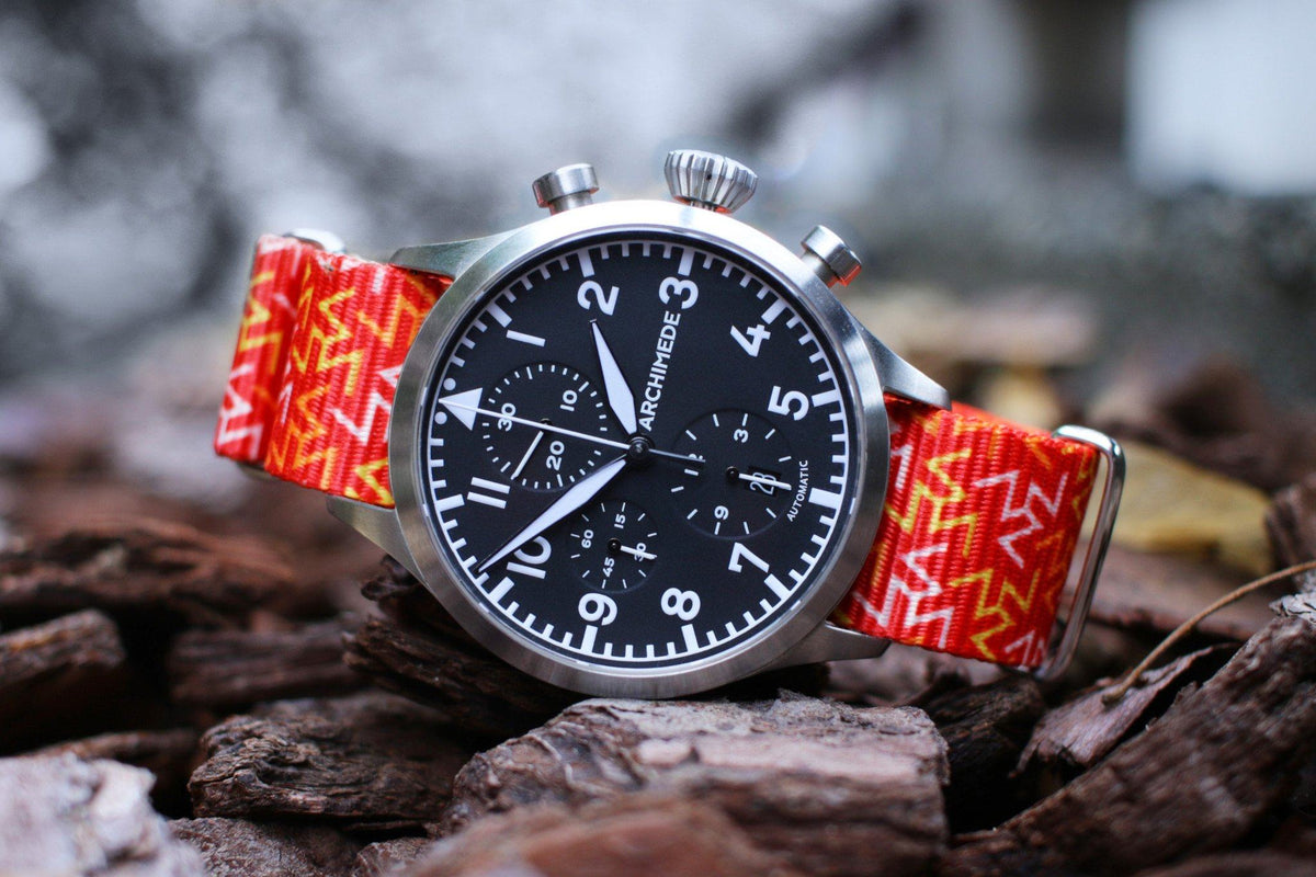 Archimede on Orange Tangy 20mm strap