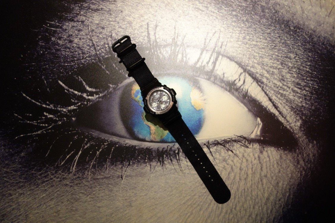Casio G-Shock AWG-100 on Casio G-Shock adapter and ballistic nylon strap by #varioclub member Adrian