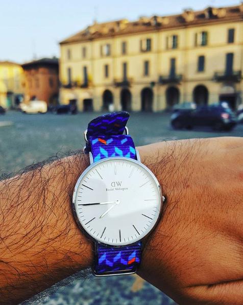 DW watch on Vario Ocean Chevron strap by #varioeveryday member @cost20