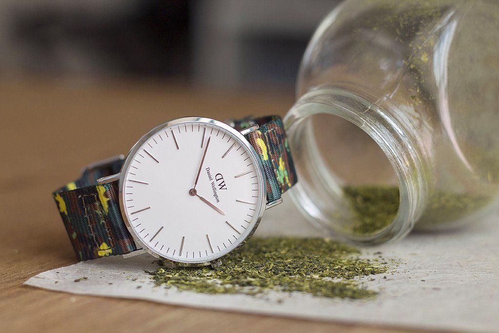 Daniel Wellington on 2 Piece Camo Green strap
