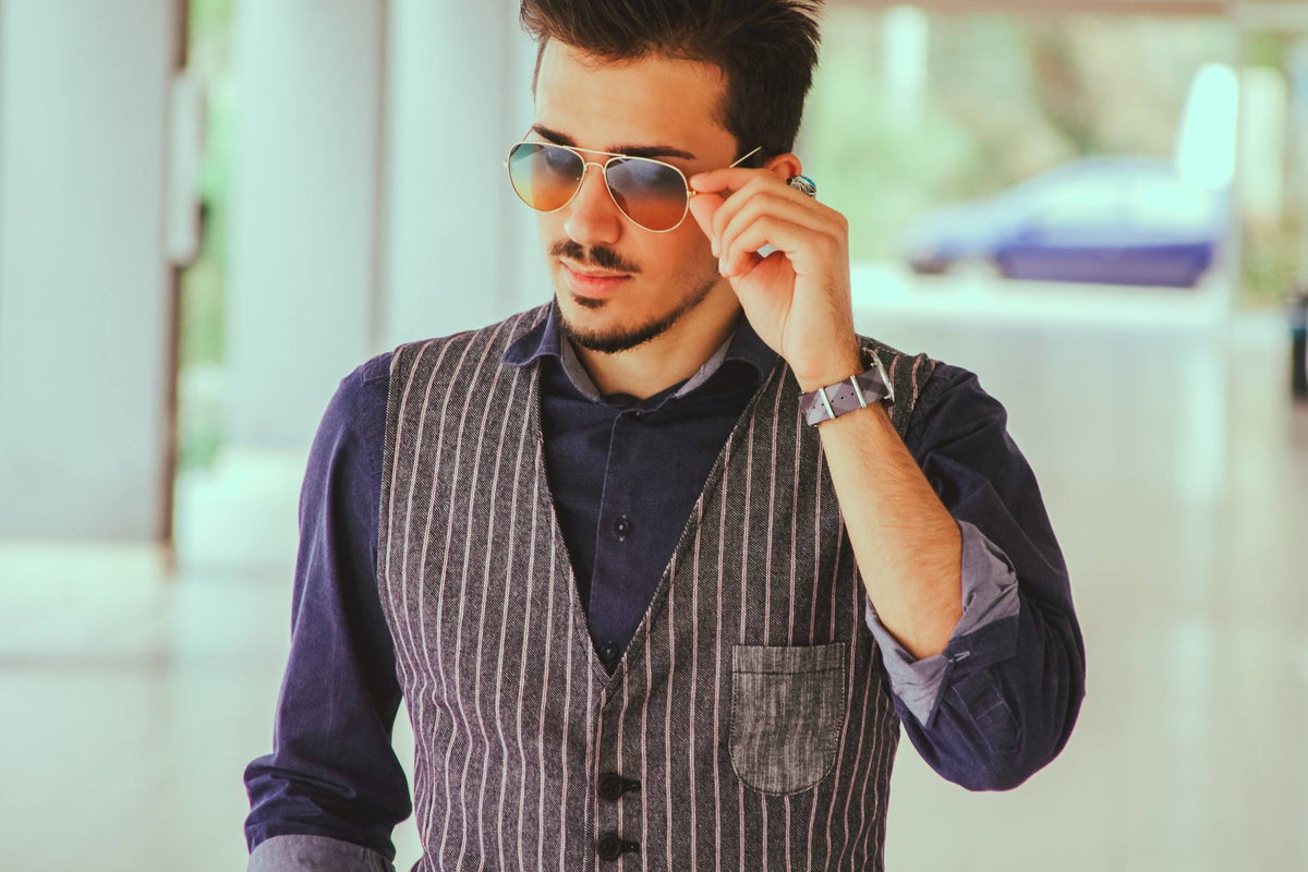 Vario Mono Plaid Graphic strap worn by Emanuele Maglie