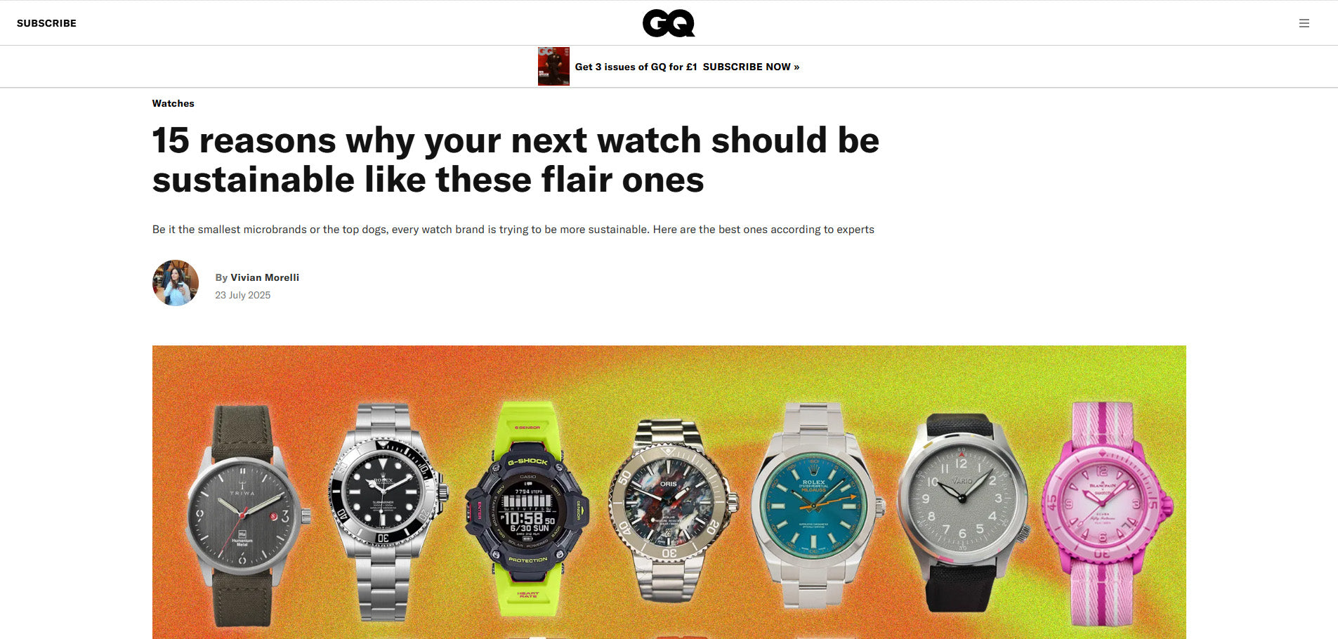 Vario 1945 A11-S featured on GQ UK