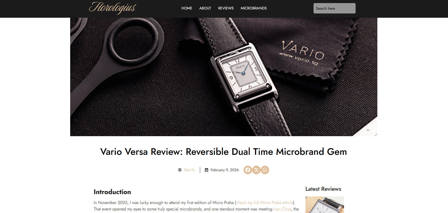 VERSA reviewed by Horologius