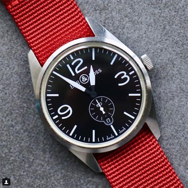 Bell and Ross watch on Vario Ballistic Nylon strap. Photo by #varioeveryday member @mikesgotwatch
