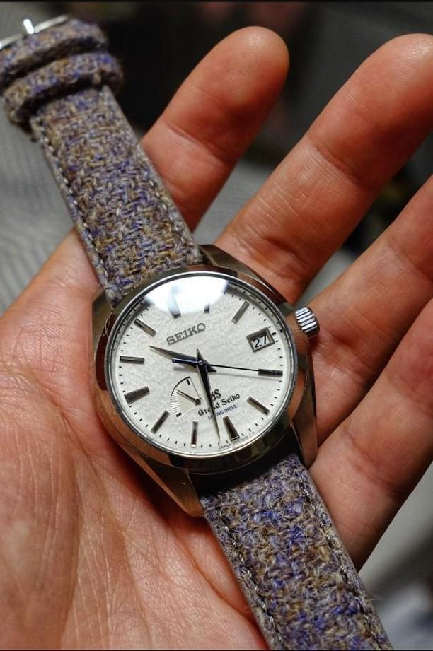 Grand Seiko on Vario Harris Tweed strap by #varioeveryday member @tokeitime