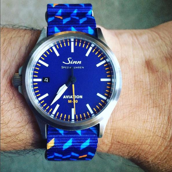 Sinn M-30 on Ocean Chevron strap by #varioclub member @watch_dad
