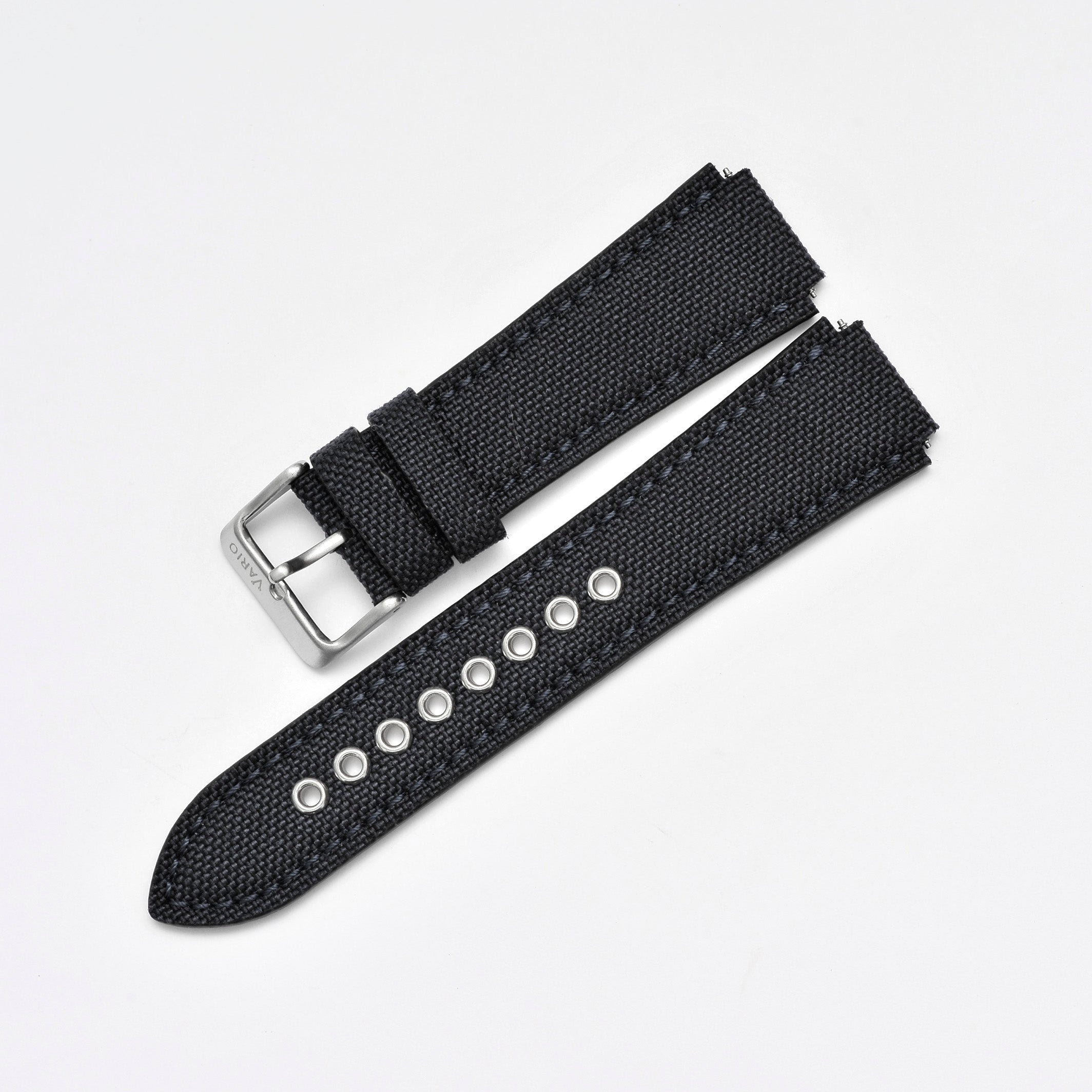 Cordura black fitted watch strap for Casio Royale AE1200