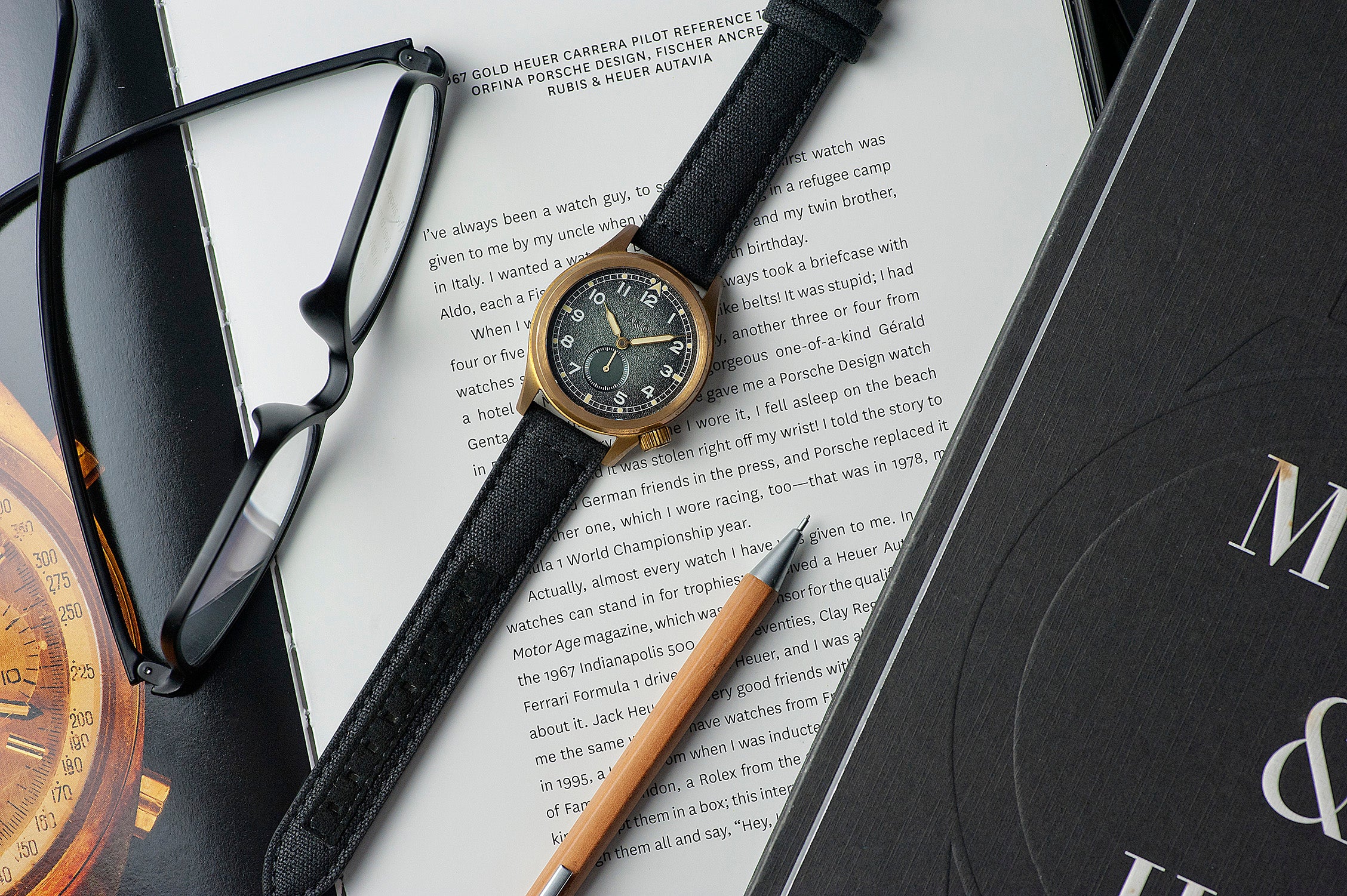 Recycled Waxed Canvas Coal Black Watch Strap