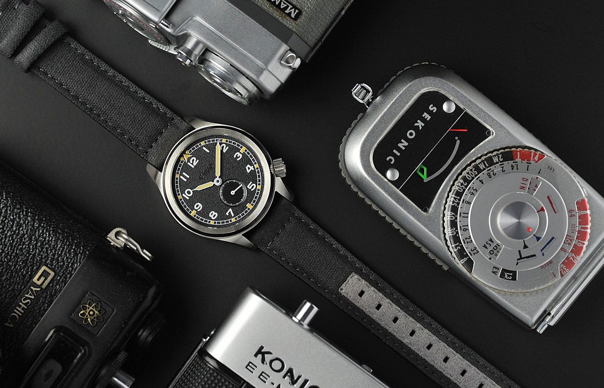 Recycled Waxed Canvas Shadow Grey Watch Strap