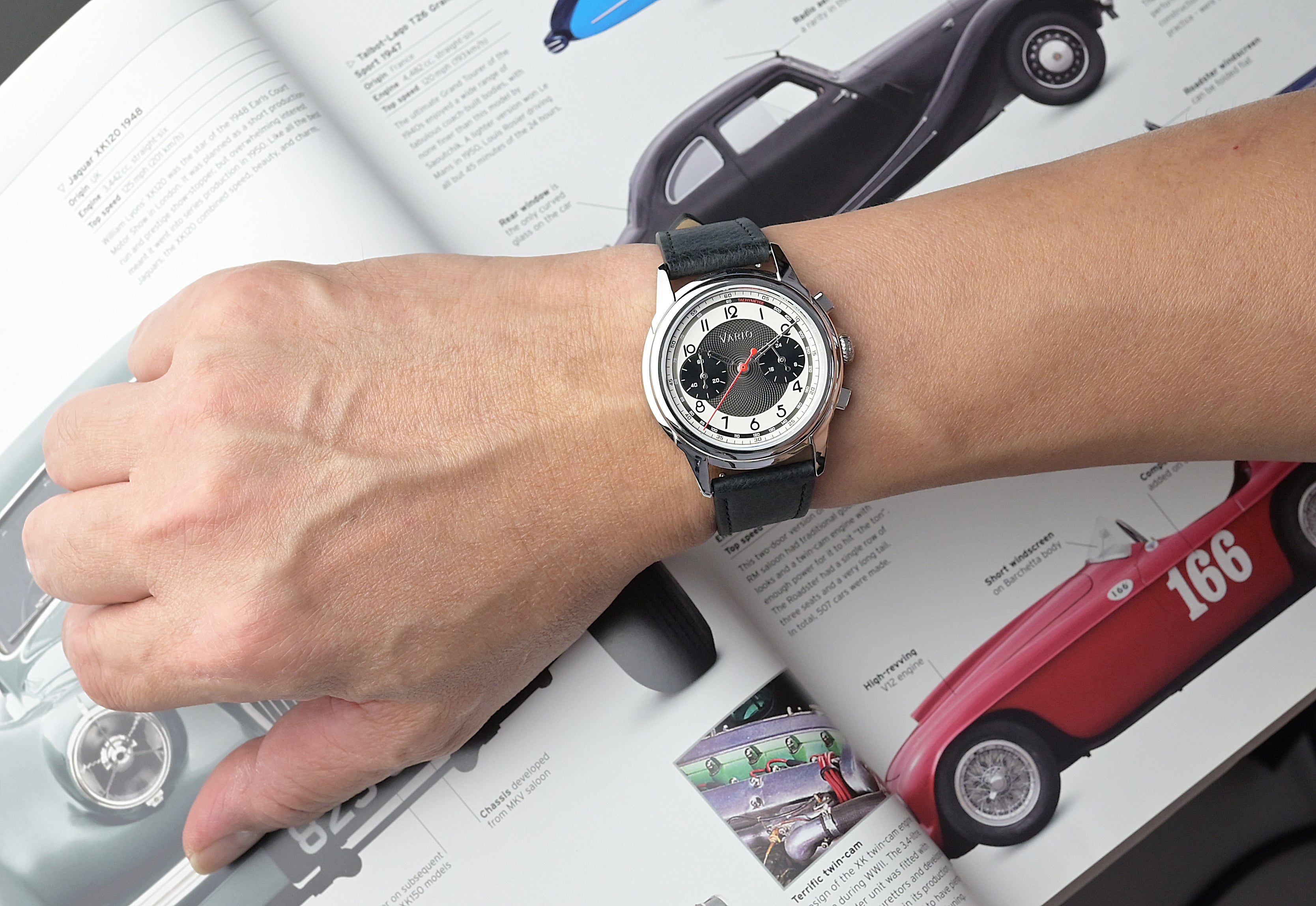 Vario Empire Black Tuxedo Tachymètre Chronograph Watch