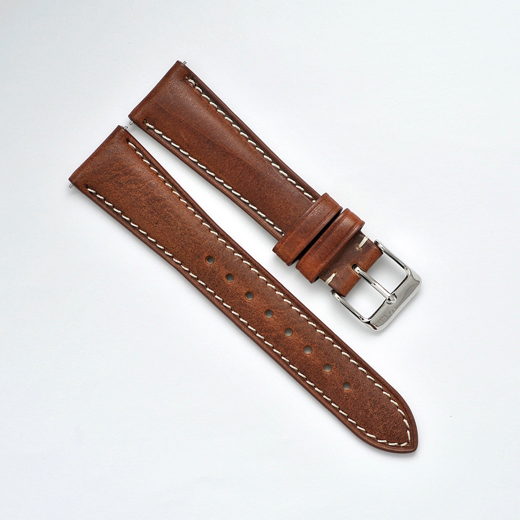 Vario Vintage Veg Tan Embossed Italian Leather medium brown