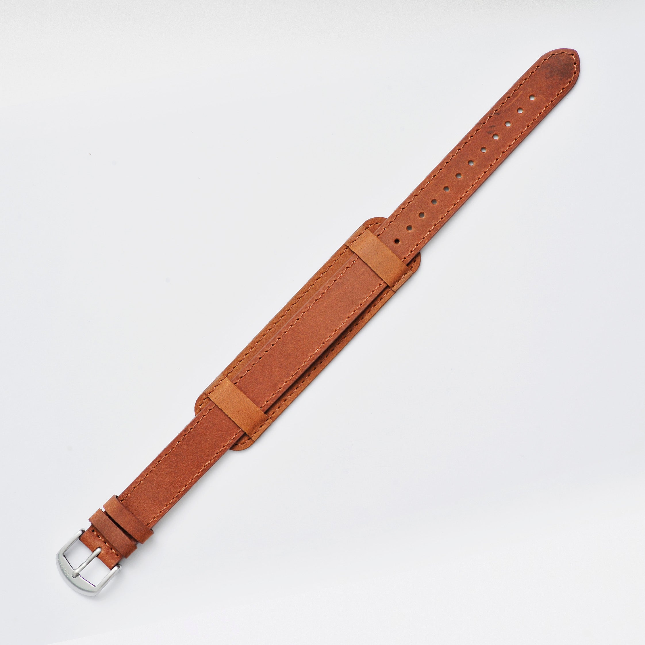 vario single pass cinnamon brown crazy horse leather with bund strap