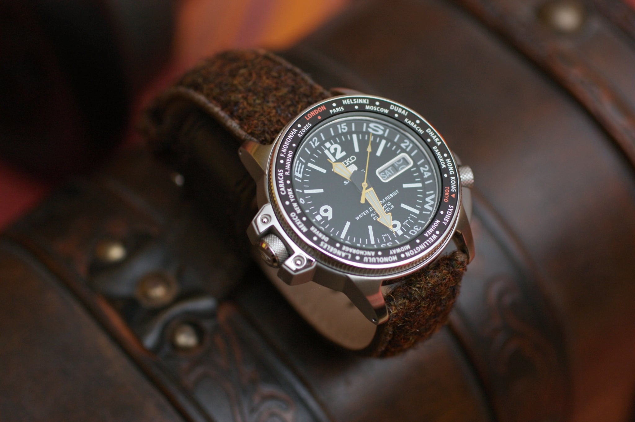 vario harris tweed watch strap
