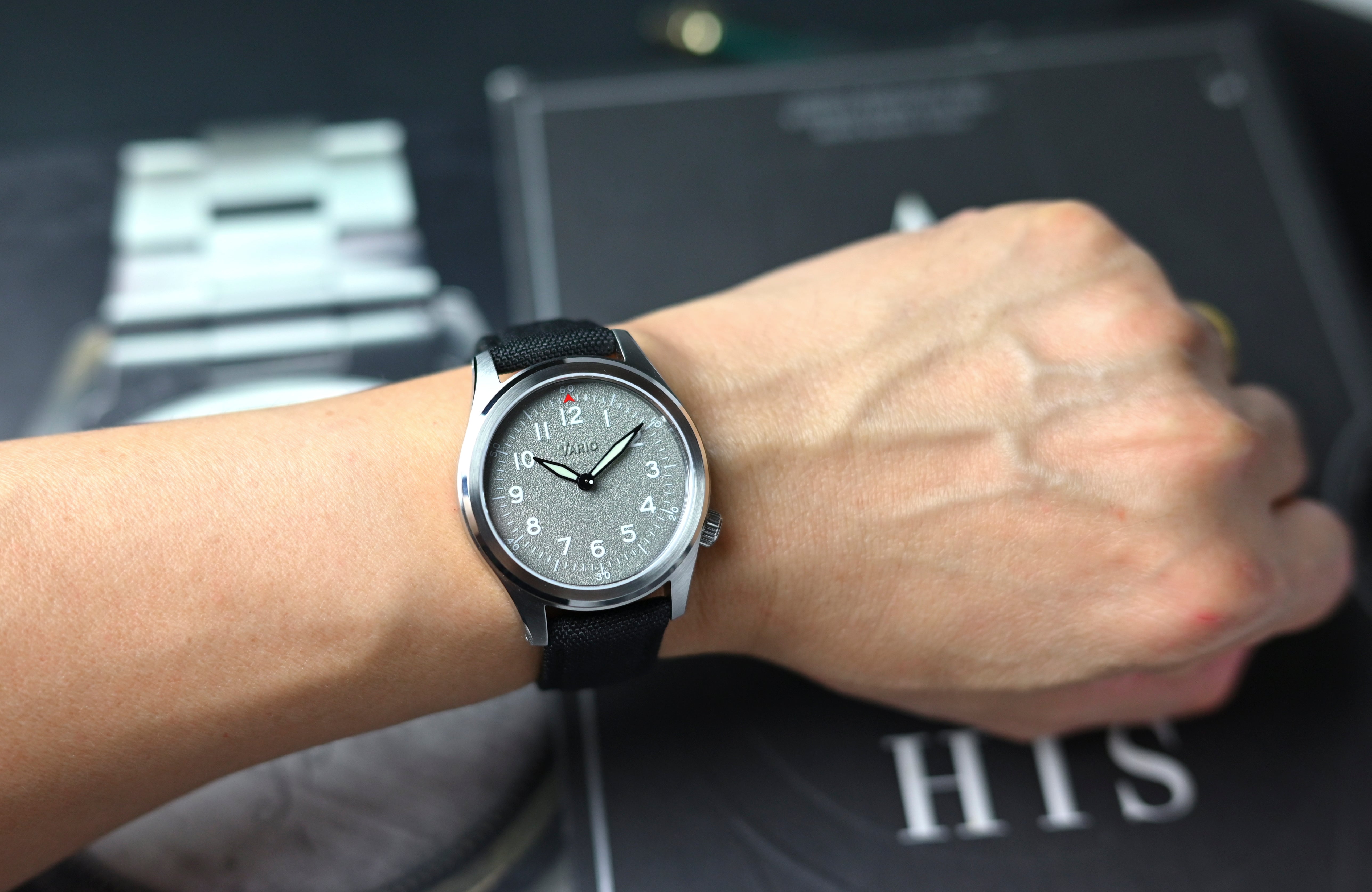 Vario A11-S Solar Quartz Field Watch grey