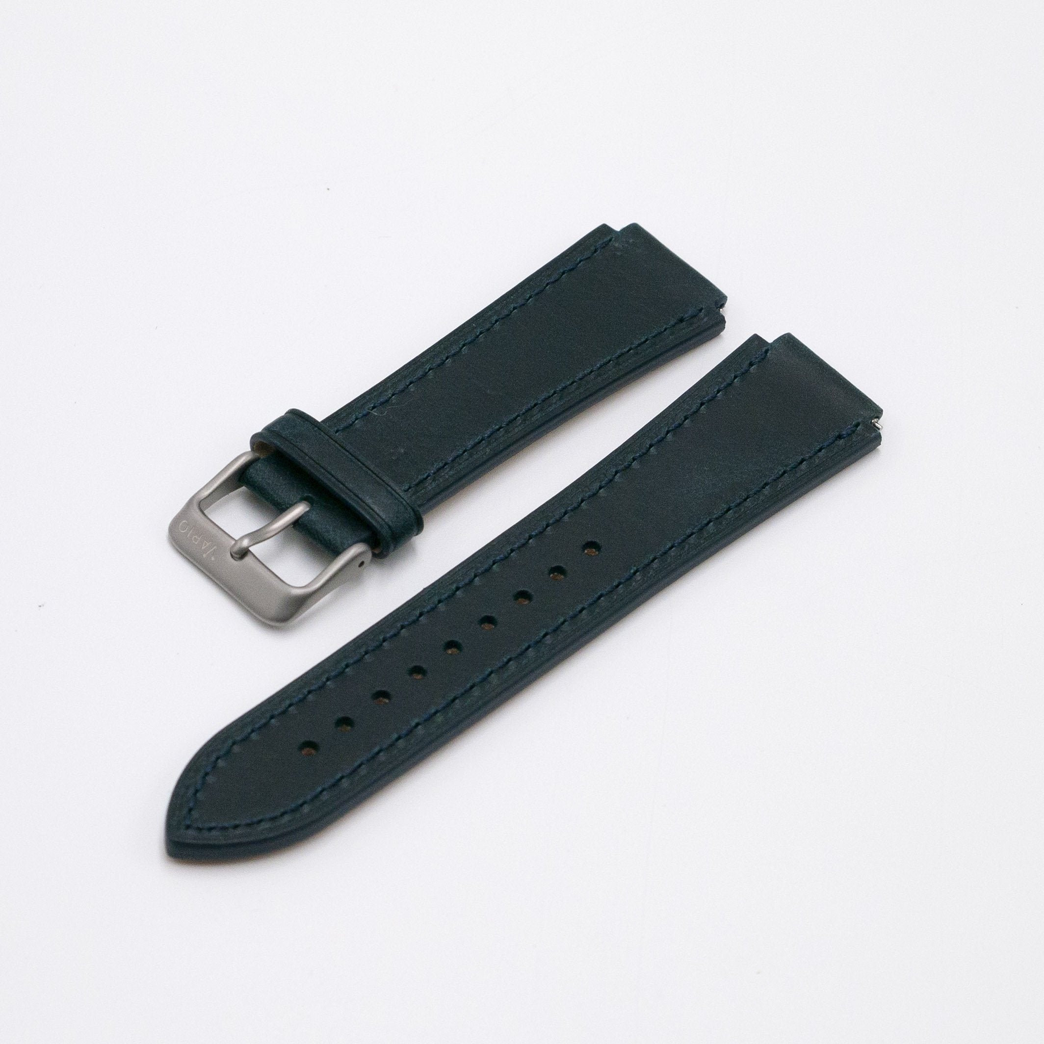 Oiled Leather Prussian Blue Watch Strap for Casio AE1200WH World Time Watch