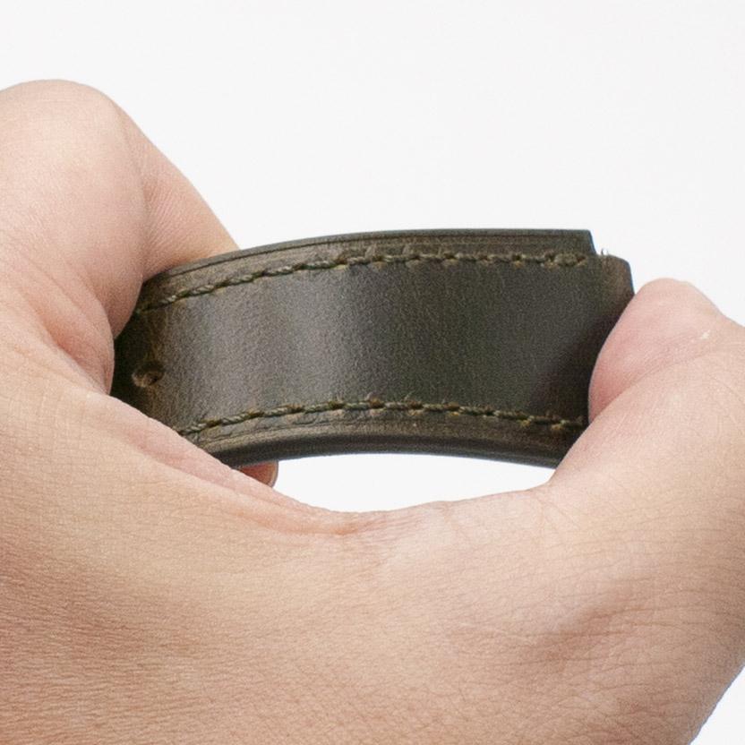 Oiled Leather Moss Green Watch Strap for Casio AE1200WH World Time Watch