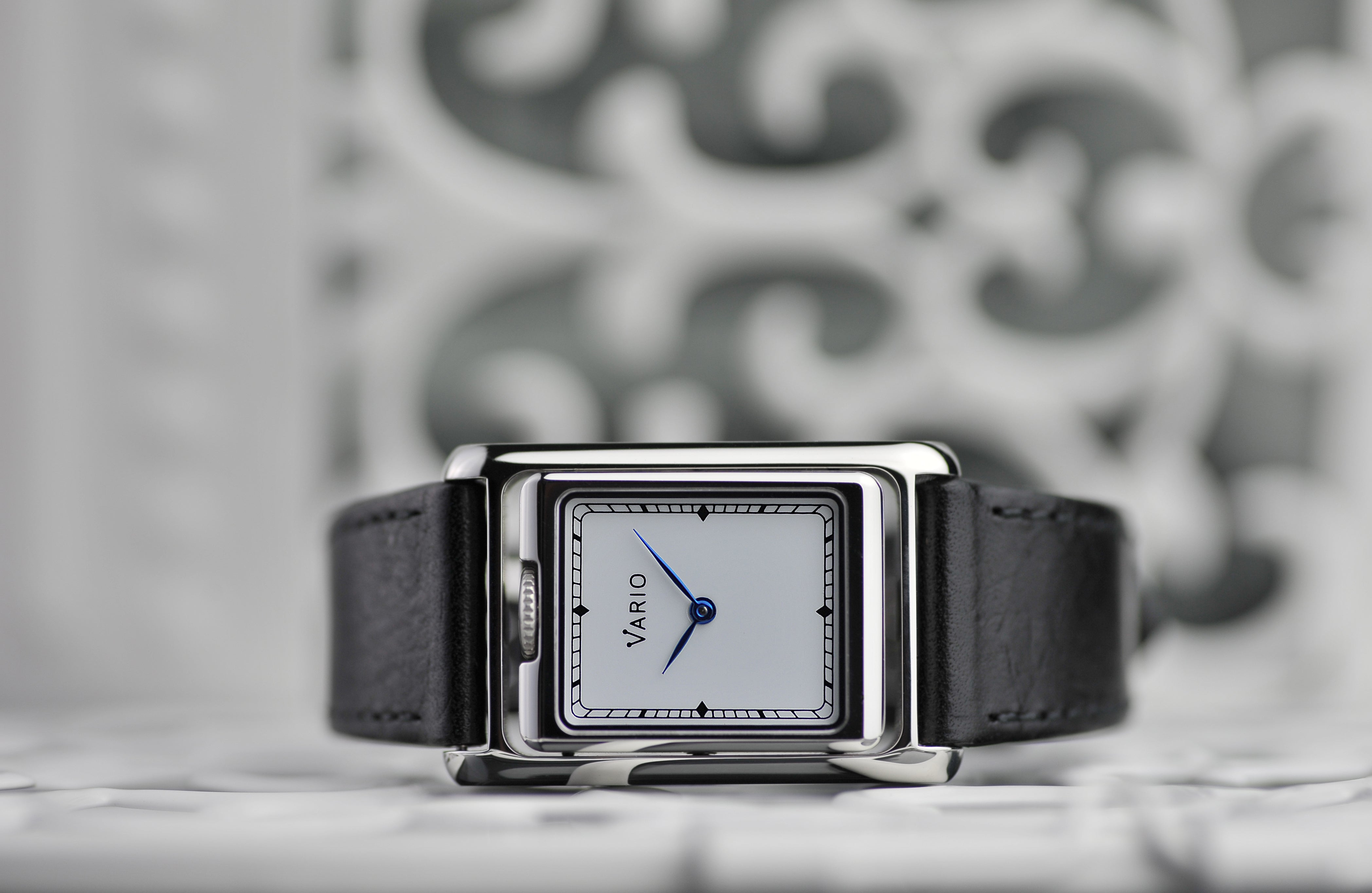 vario versa dual time reversible rectangle watch