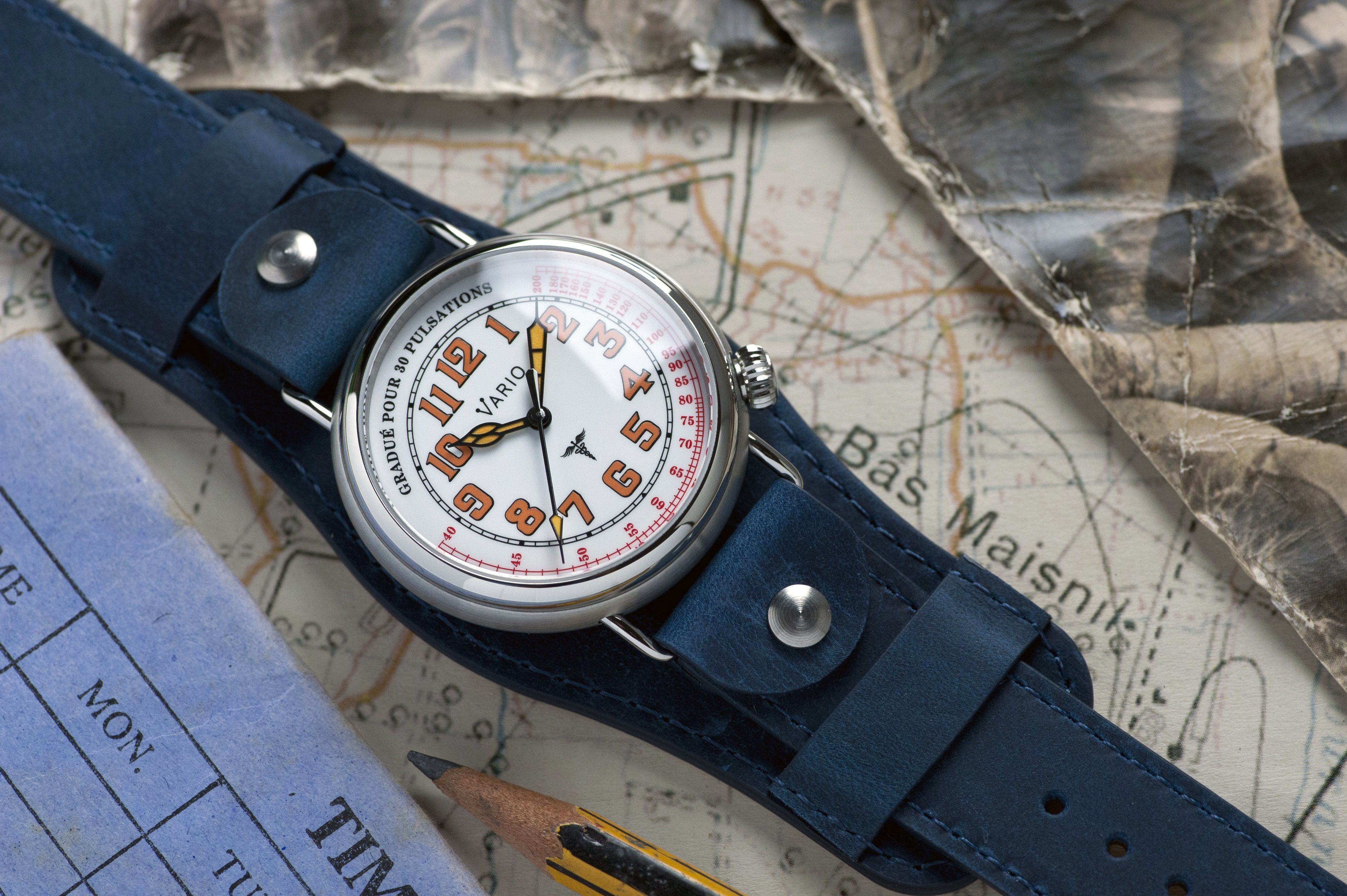 vario 1918 ww1 pulsometer doctor watch