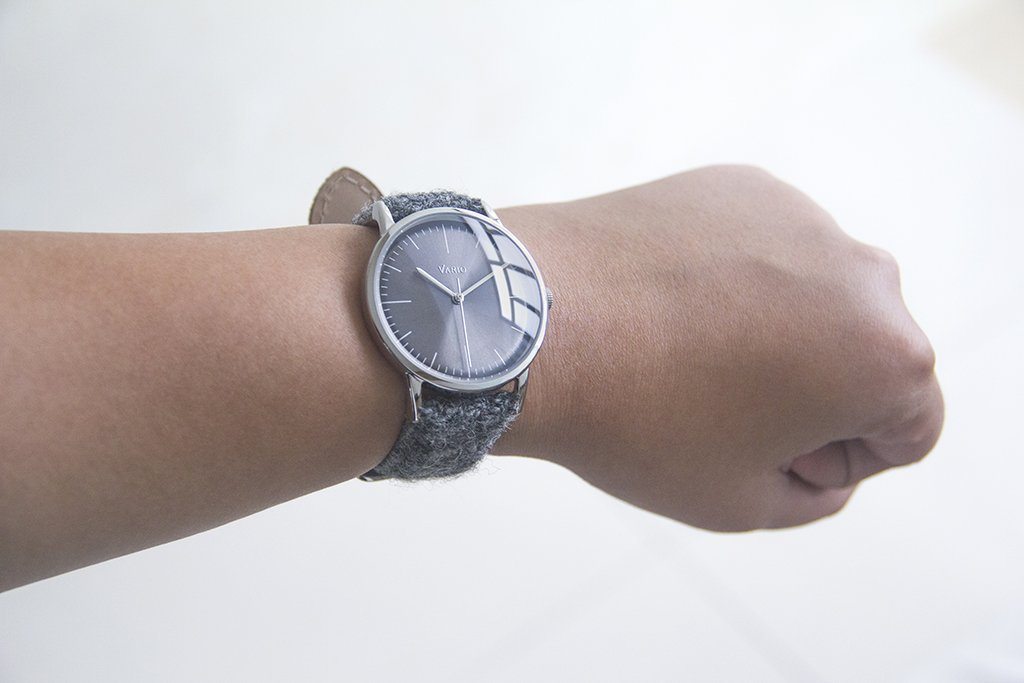 vario grey dial watch eclipse dress watch