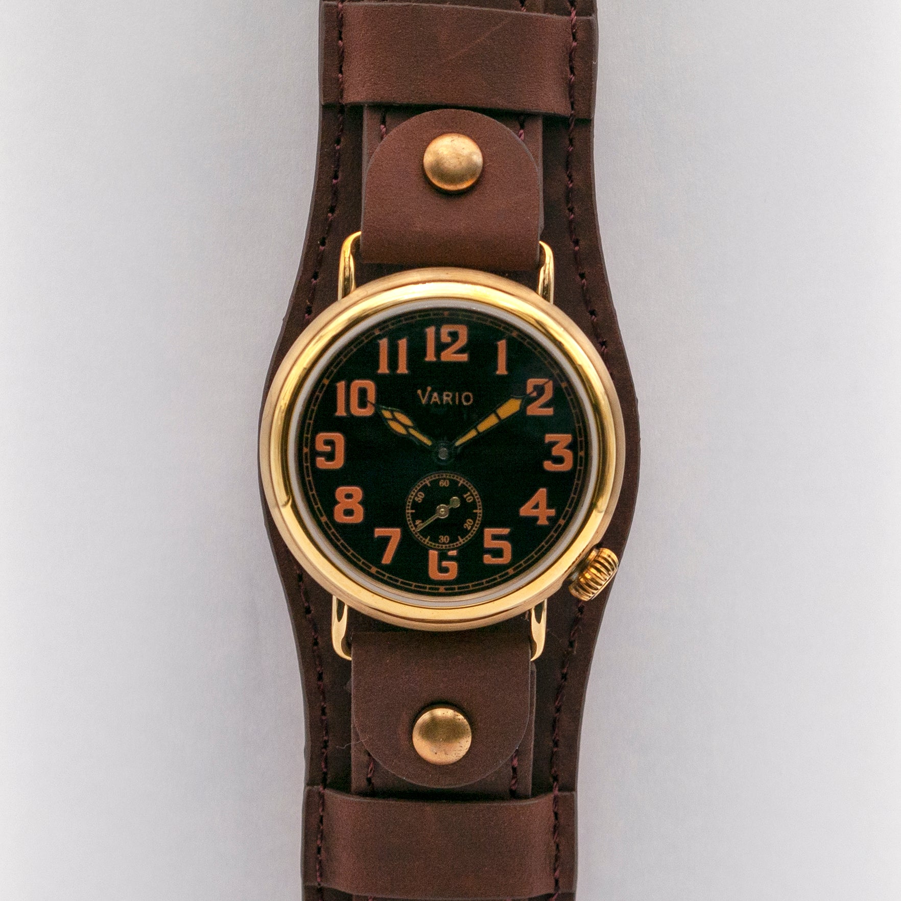 vario 1918 brass trench field watch 37mm 40mm