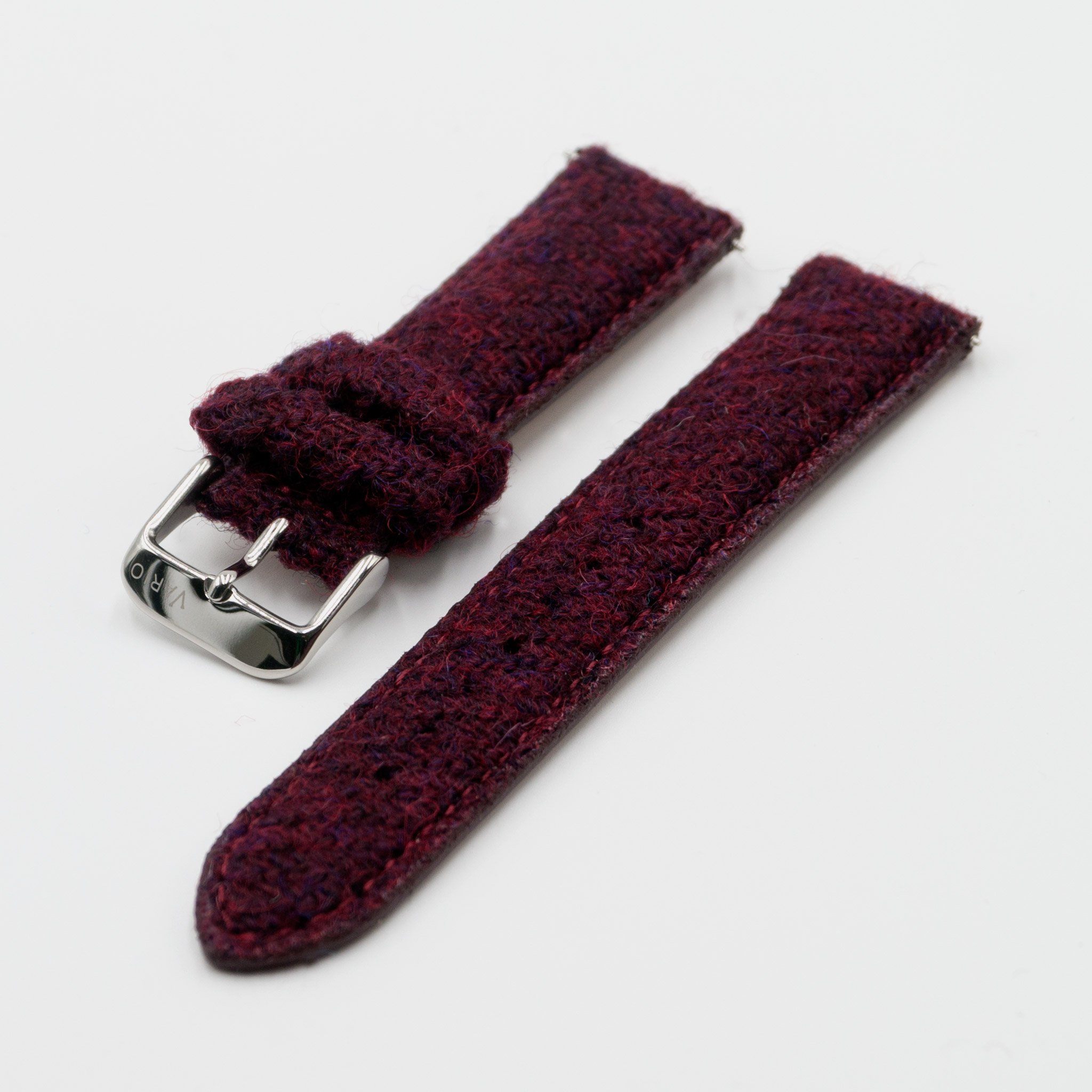 Harris Tweed Merlot Red Watch Strap