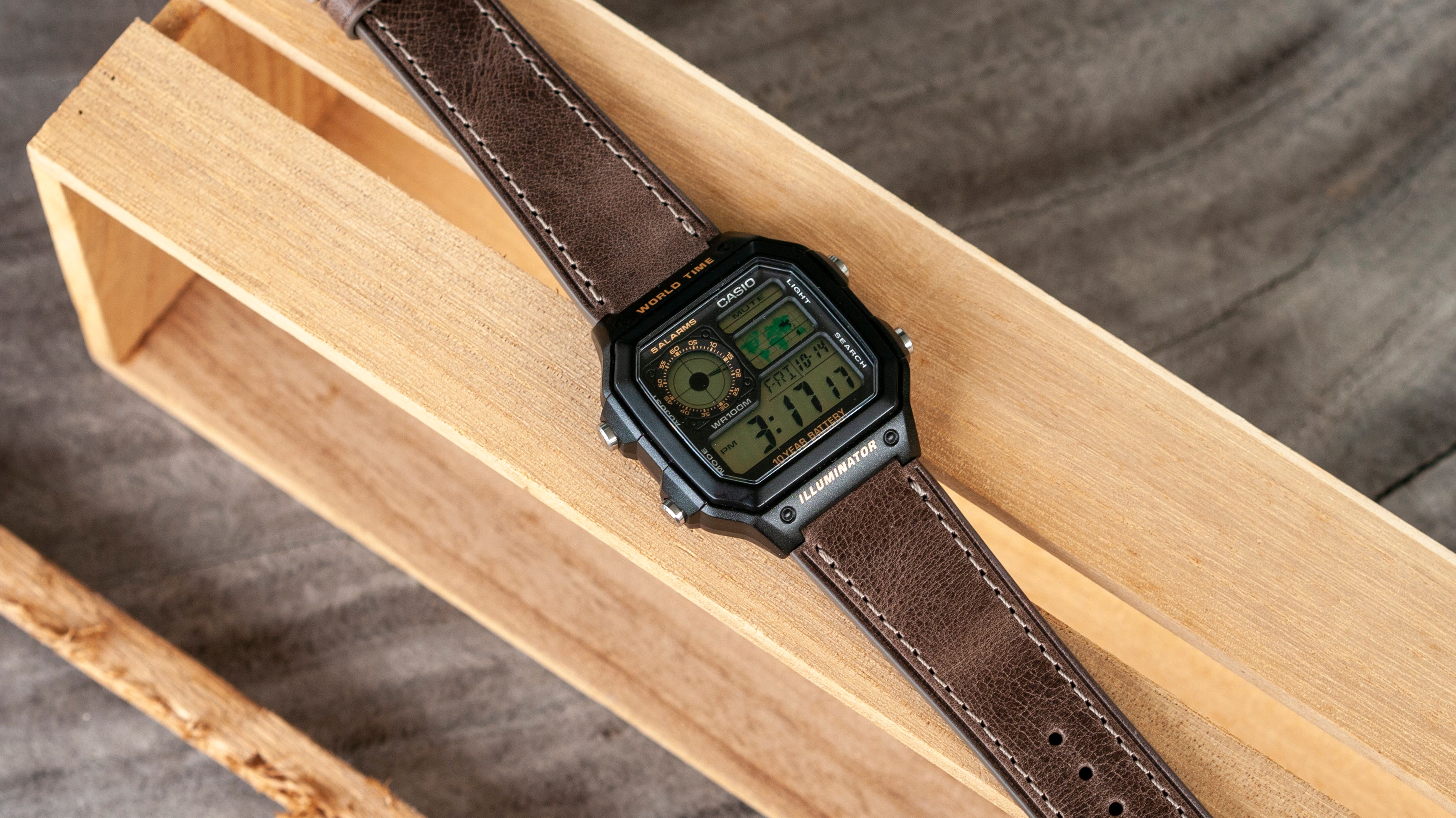 casio ae1200 world timer vario watch strap