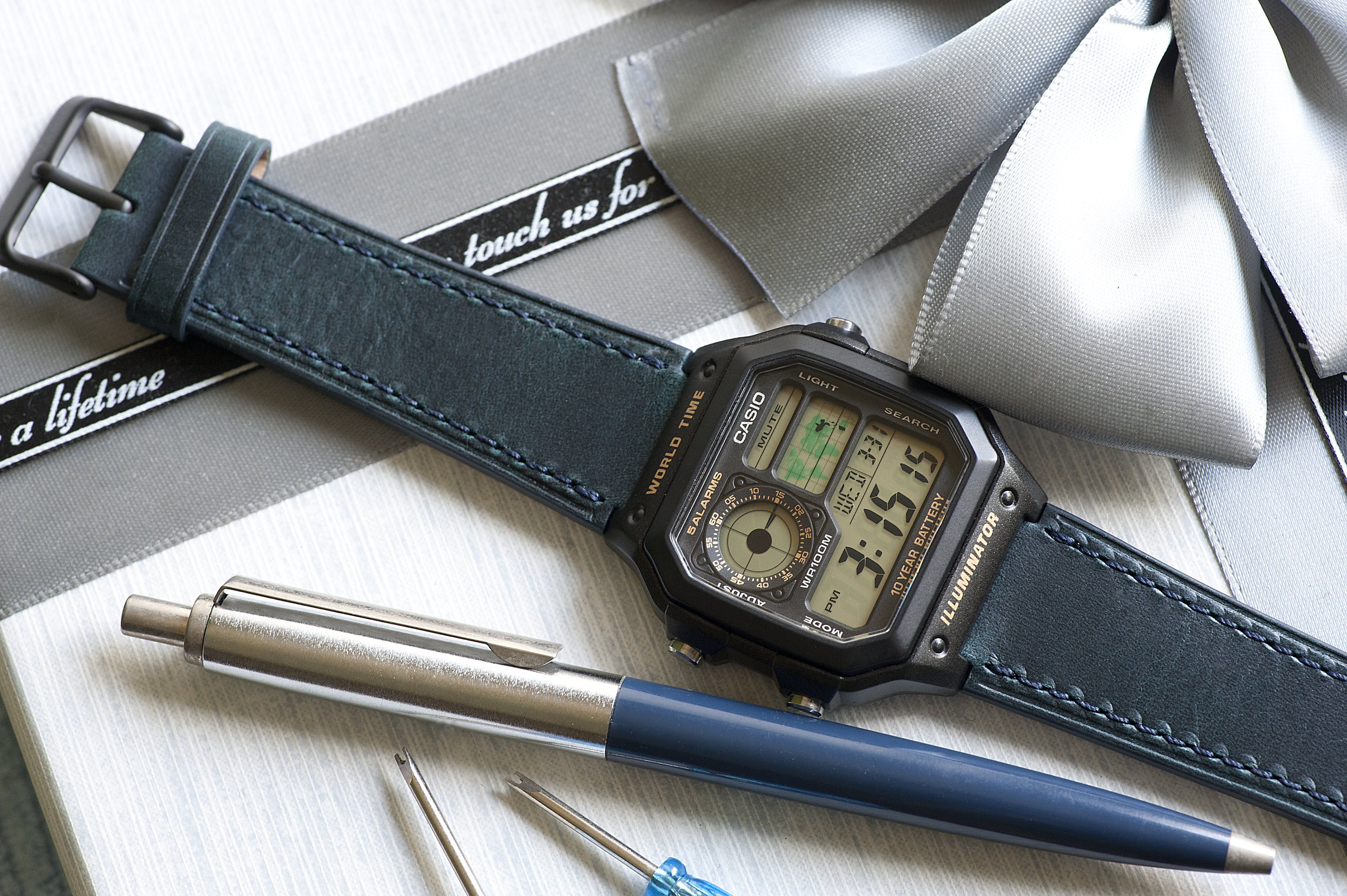 Vario Casio AE1200WH fitted watch strap