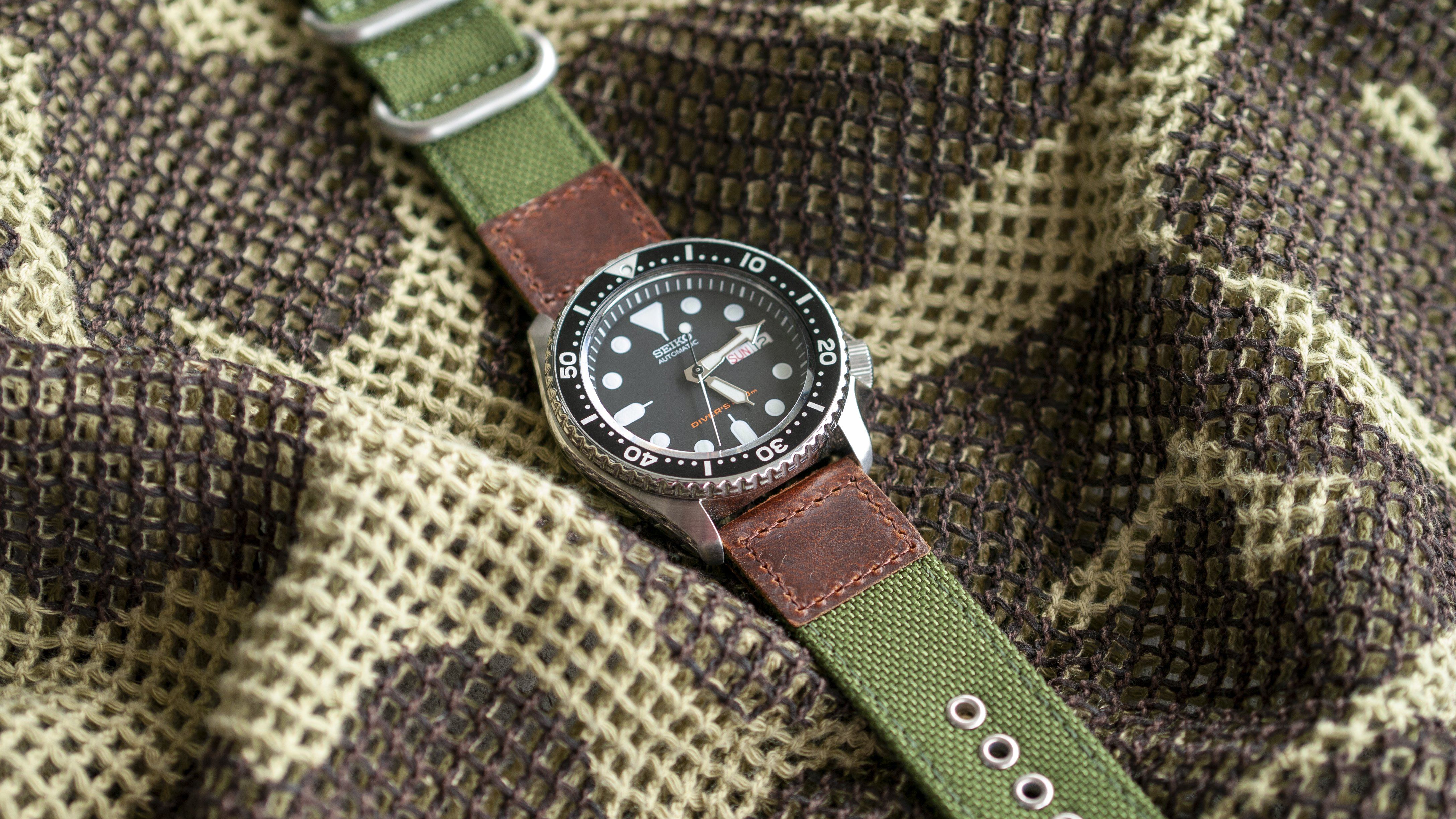 vario cordura oiled leather olive green seiko