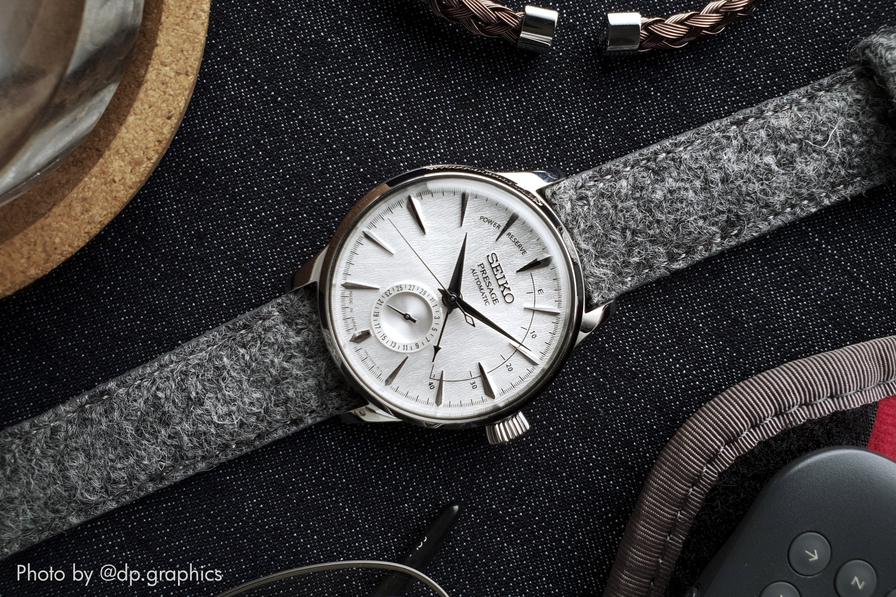 Harris Tweed Ash Grey Watch Strap