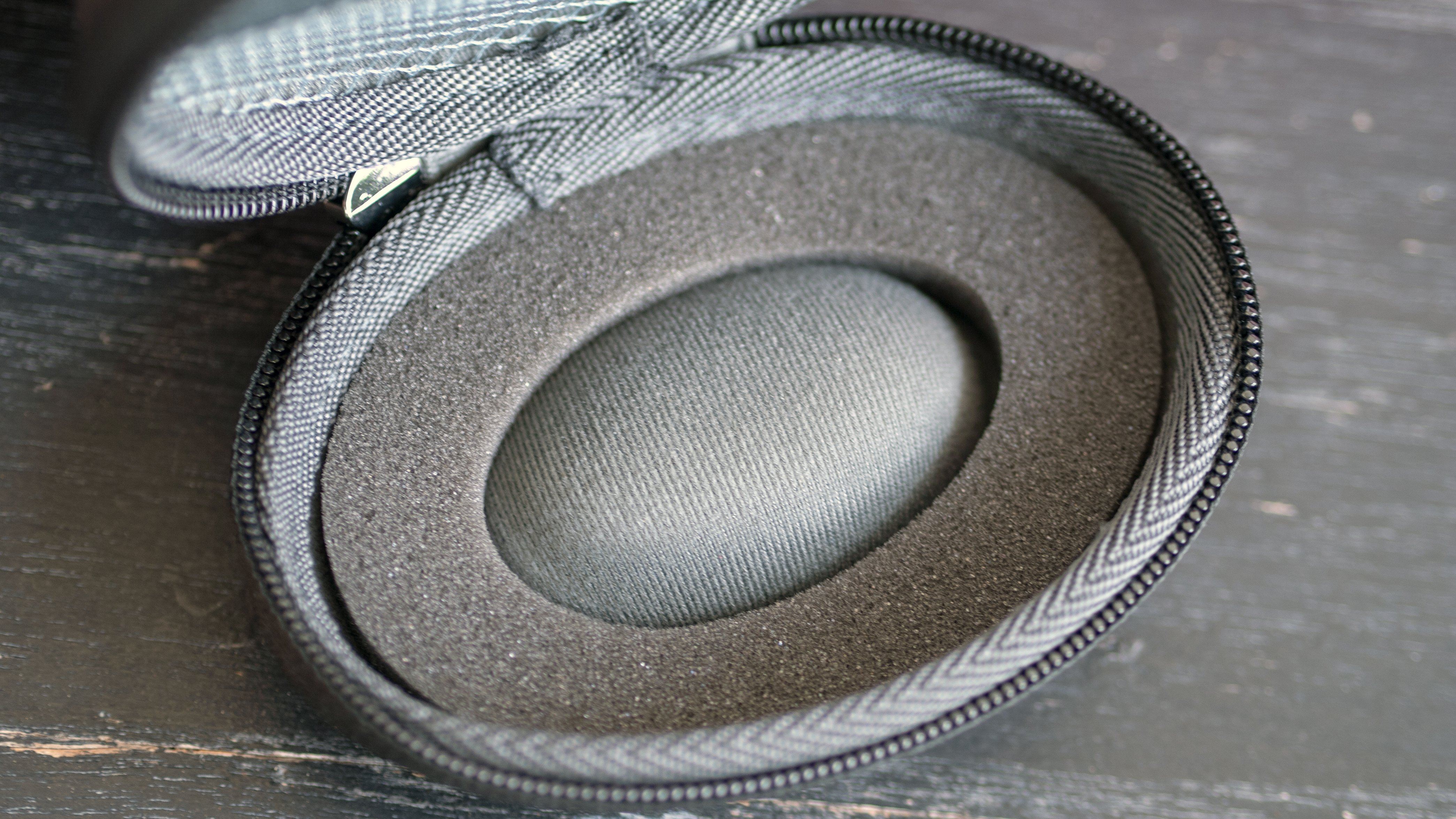 Deluxe Charcoal Black with Black Zipper Watch Travel Case