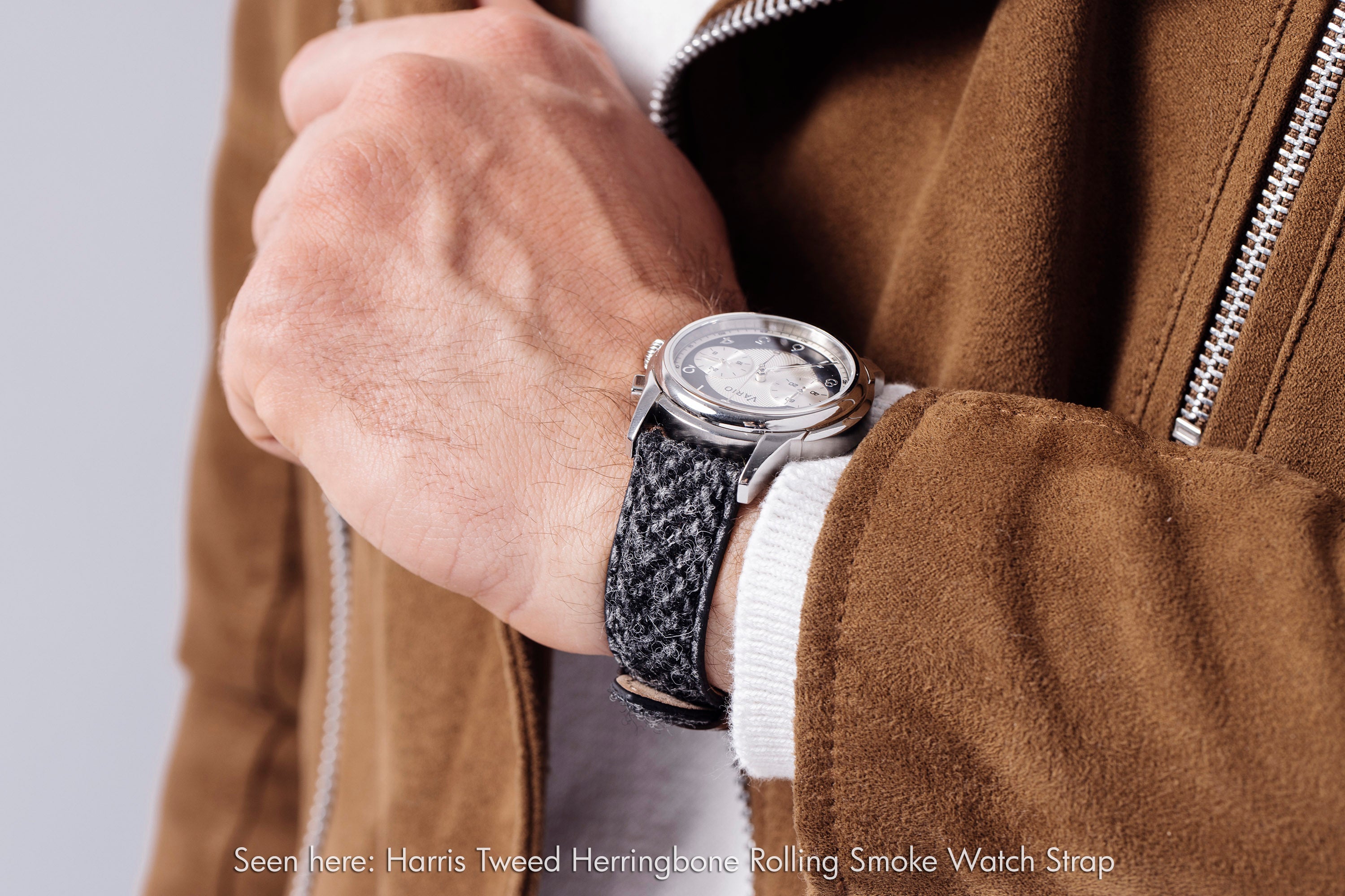 vario harris tweed watch strap on empire watch