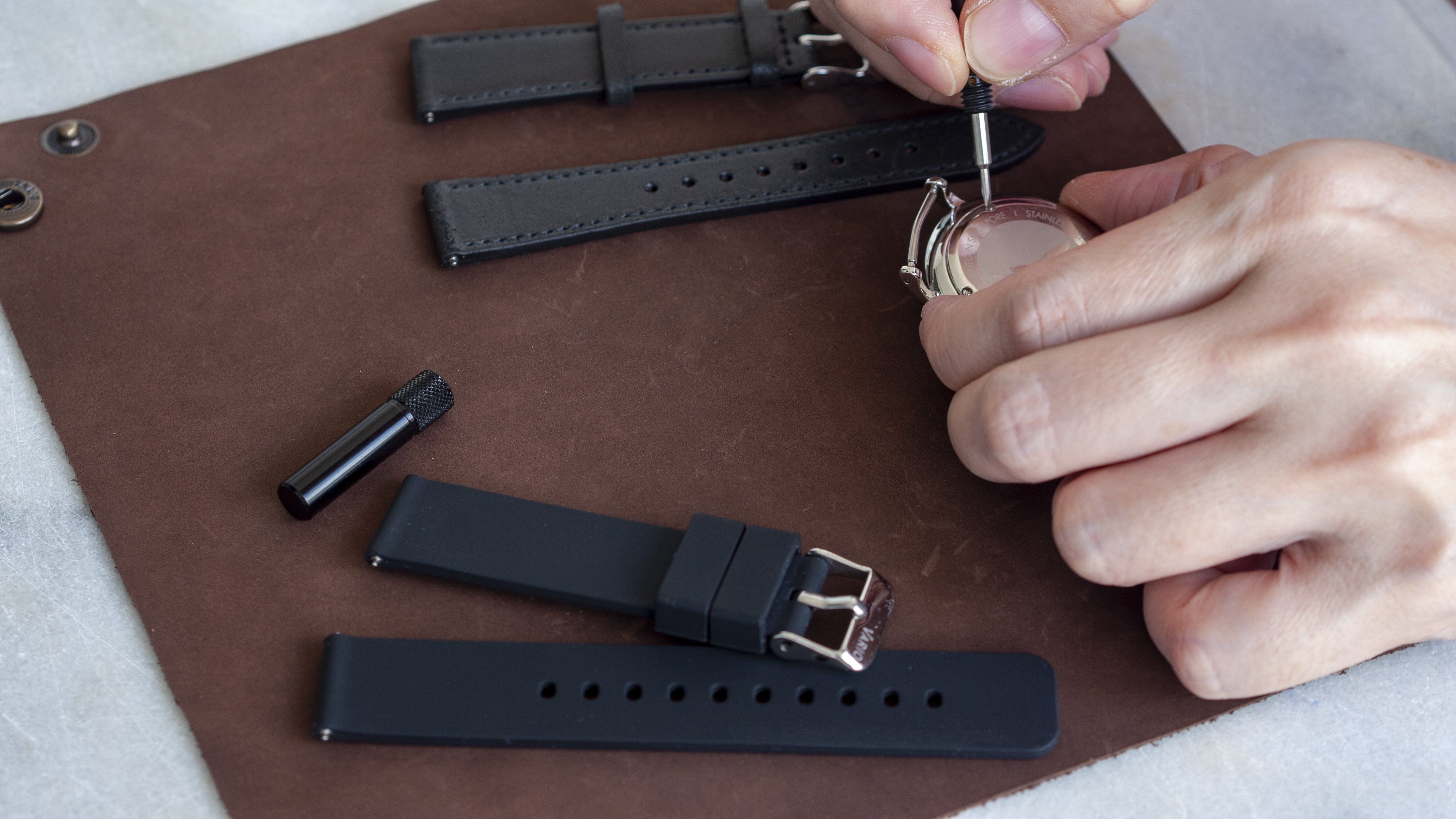 valet tray for changing out watch straps