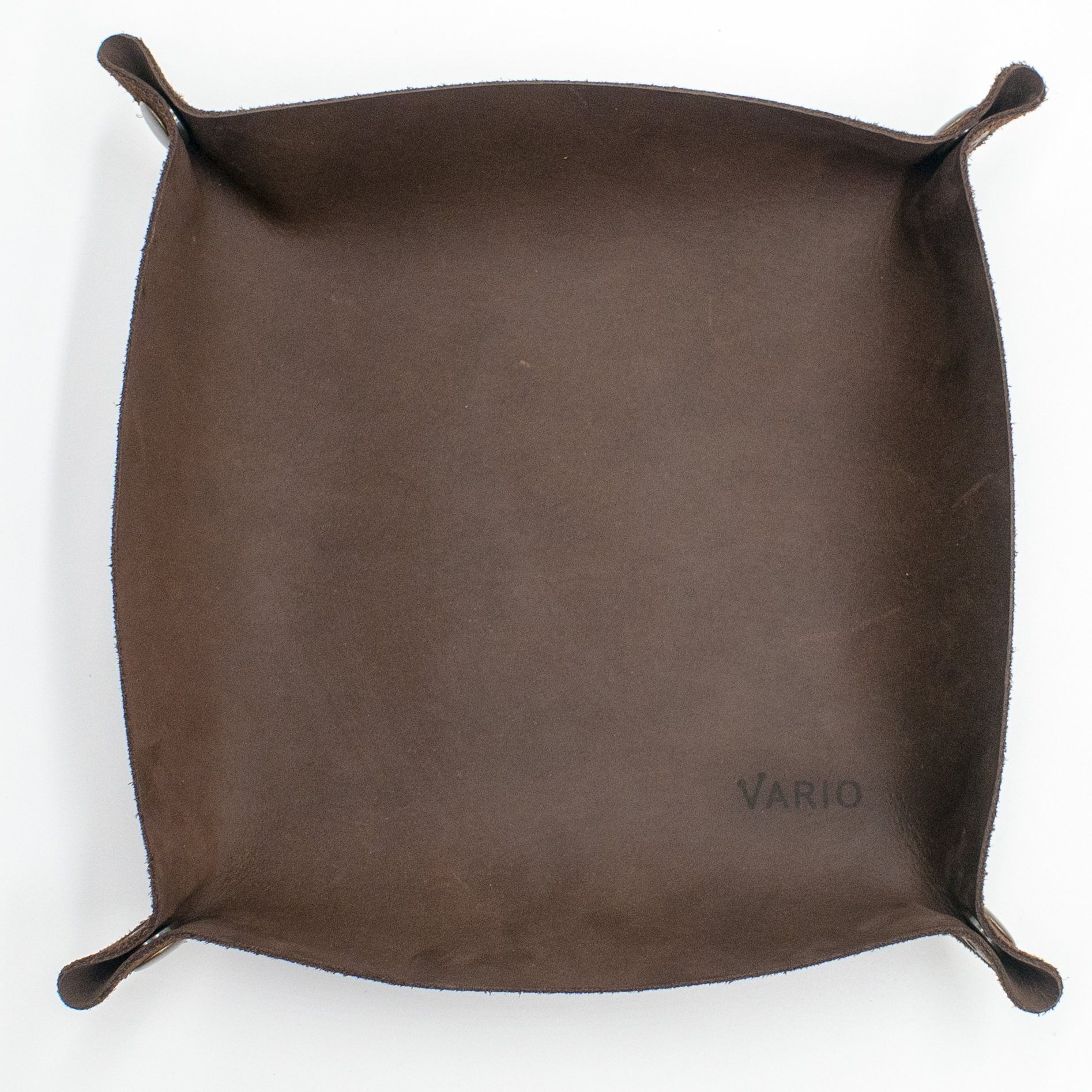 Belarusian Hickory Brown Leather Valet Tray for Watch, Keys, Accessories