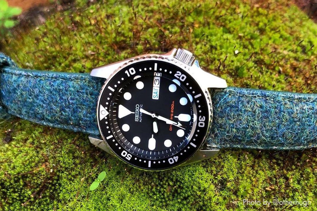 Harris Tweed Peacock Green Watch Strap