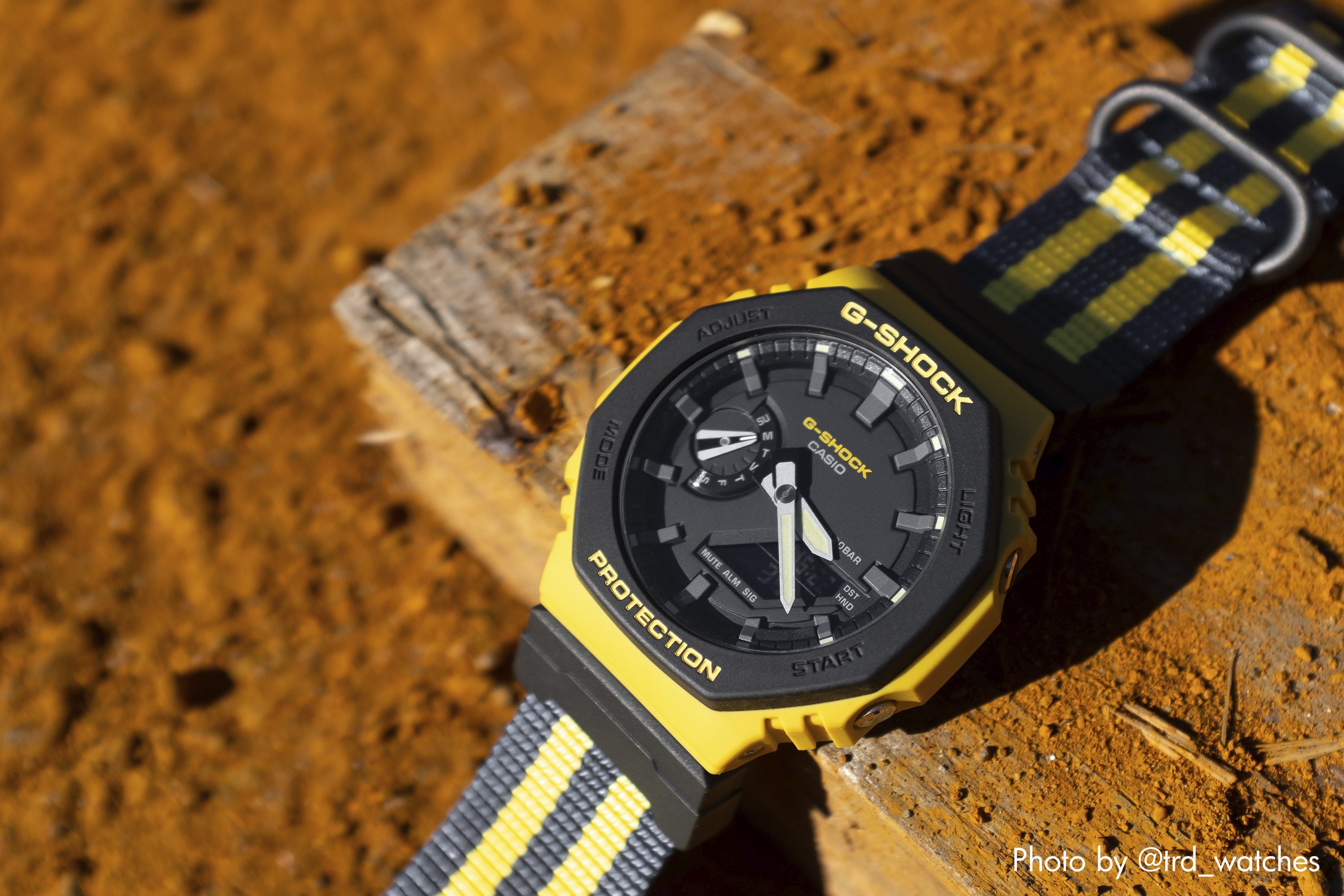 casio ga2100 watch on vario watch band