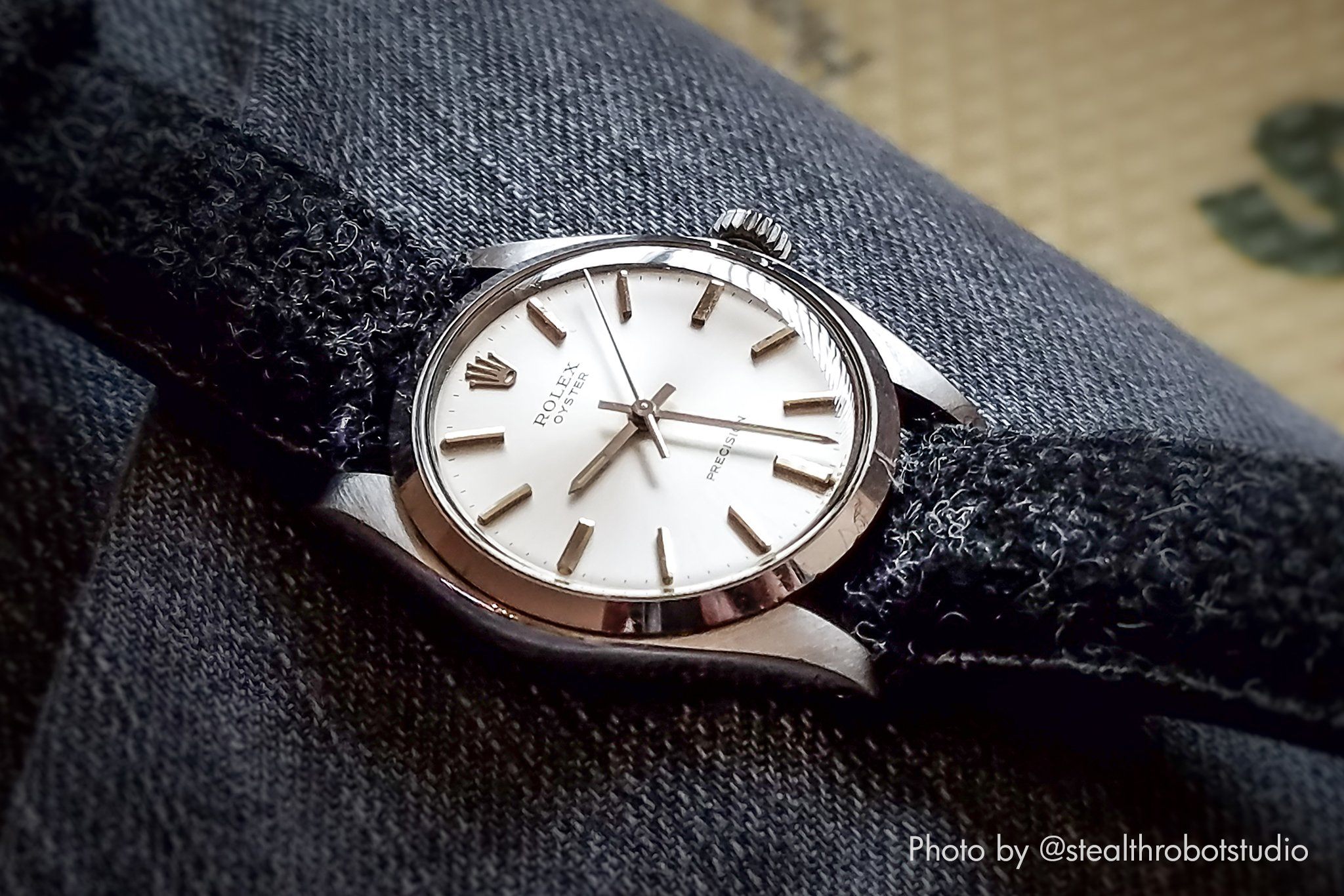 Harris Tweed Coal Black Watch Strap