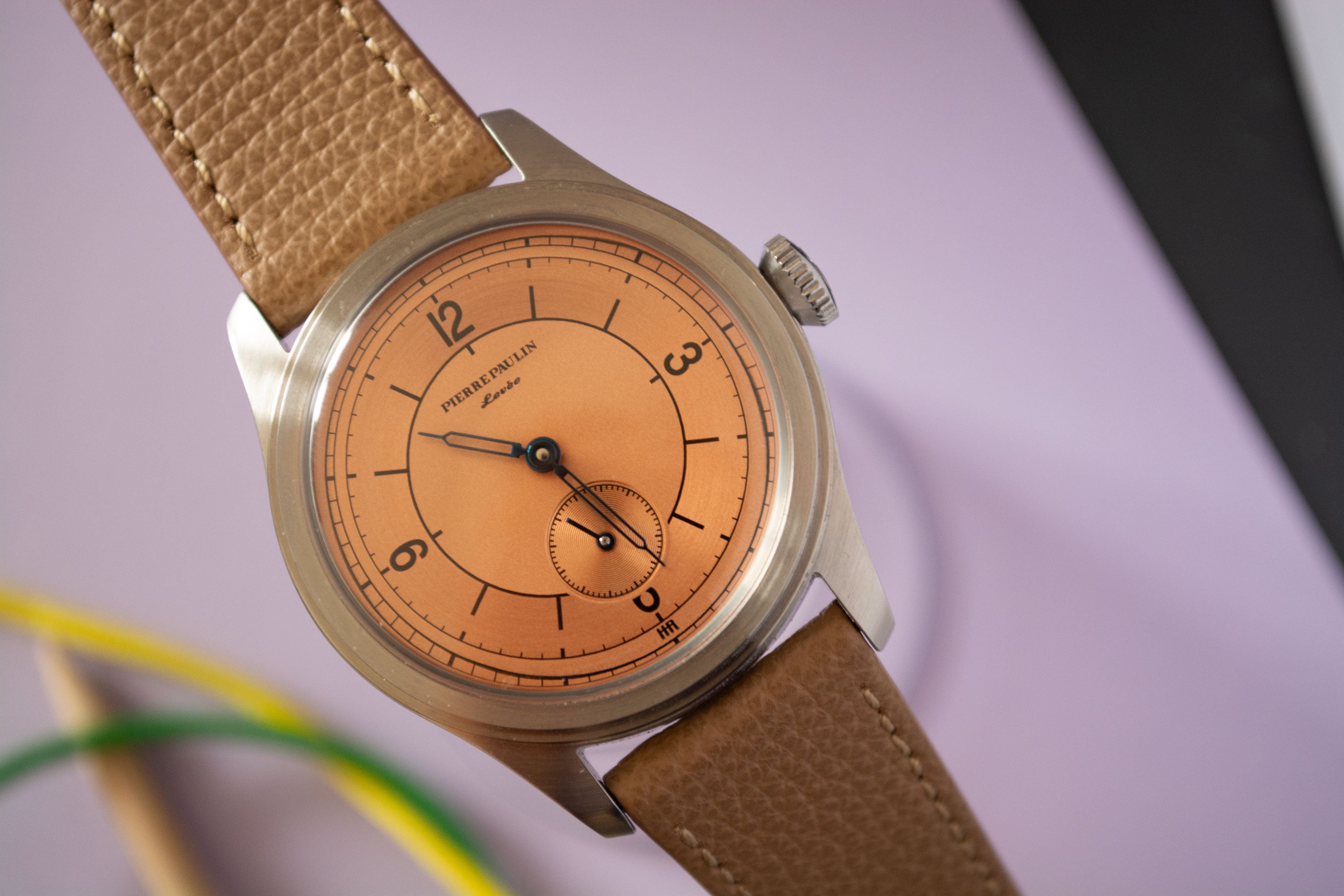 Salmon dials are IN – The Pierre Paulin 38