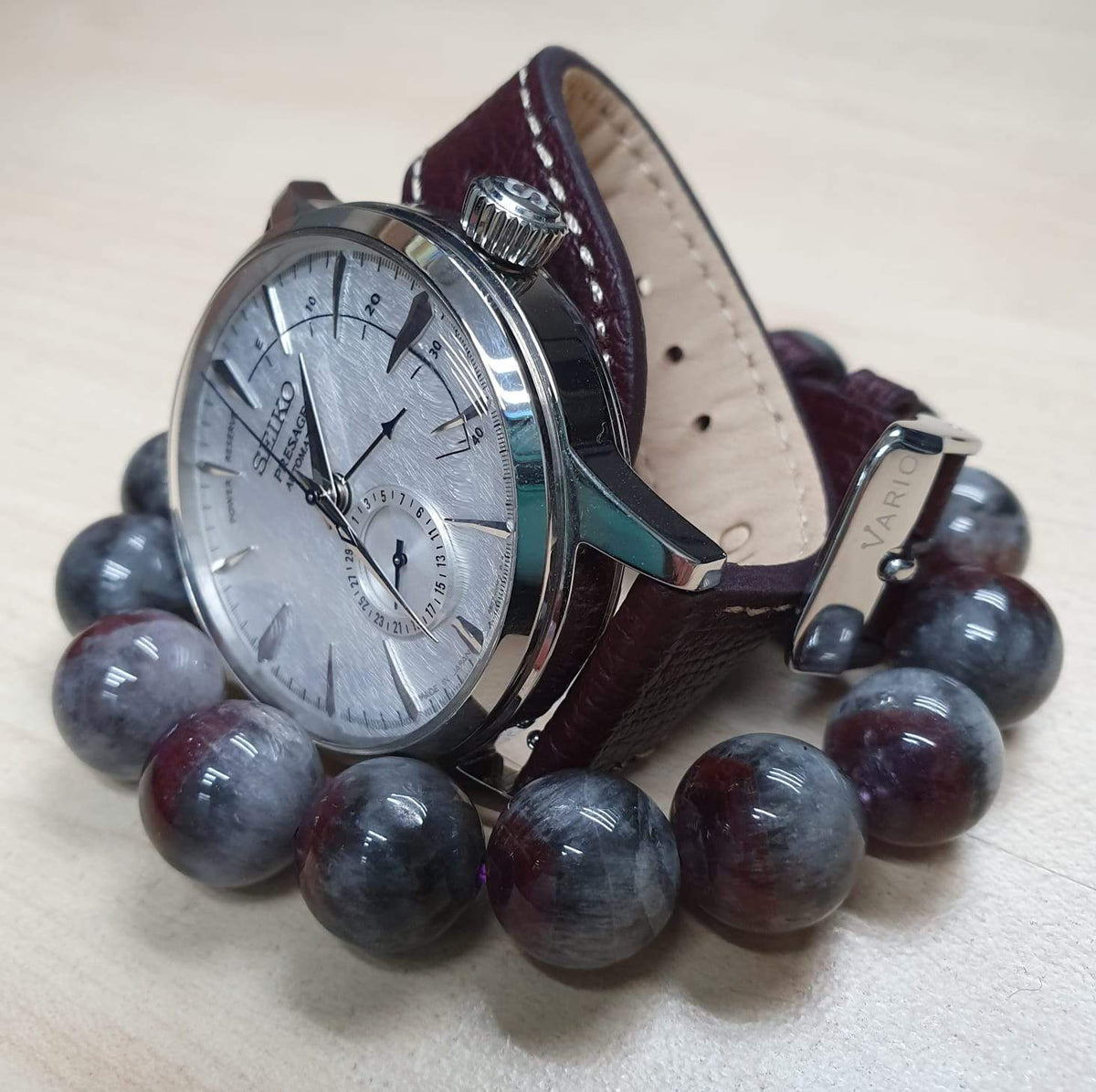 Seiko Presage practising Yoga