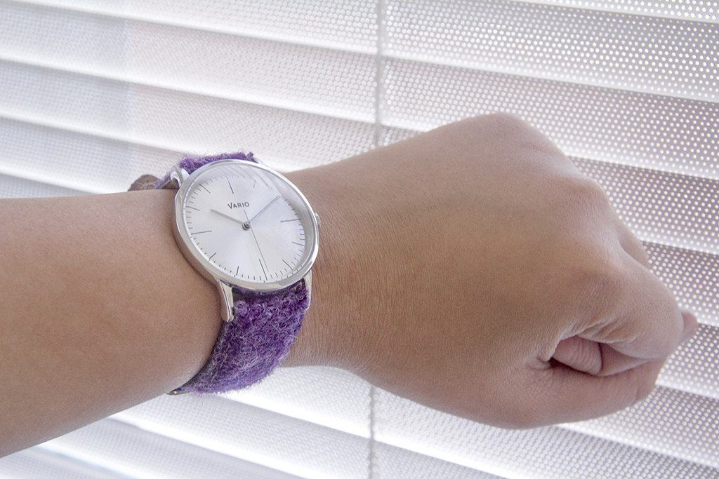 Eclipse Pyrite High Beat Quartz Dress Watch by the window shade
