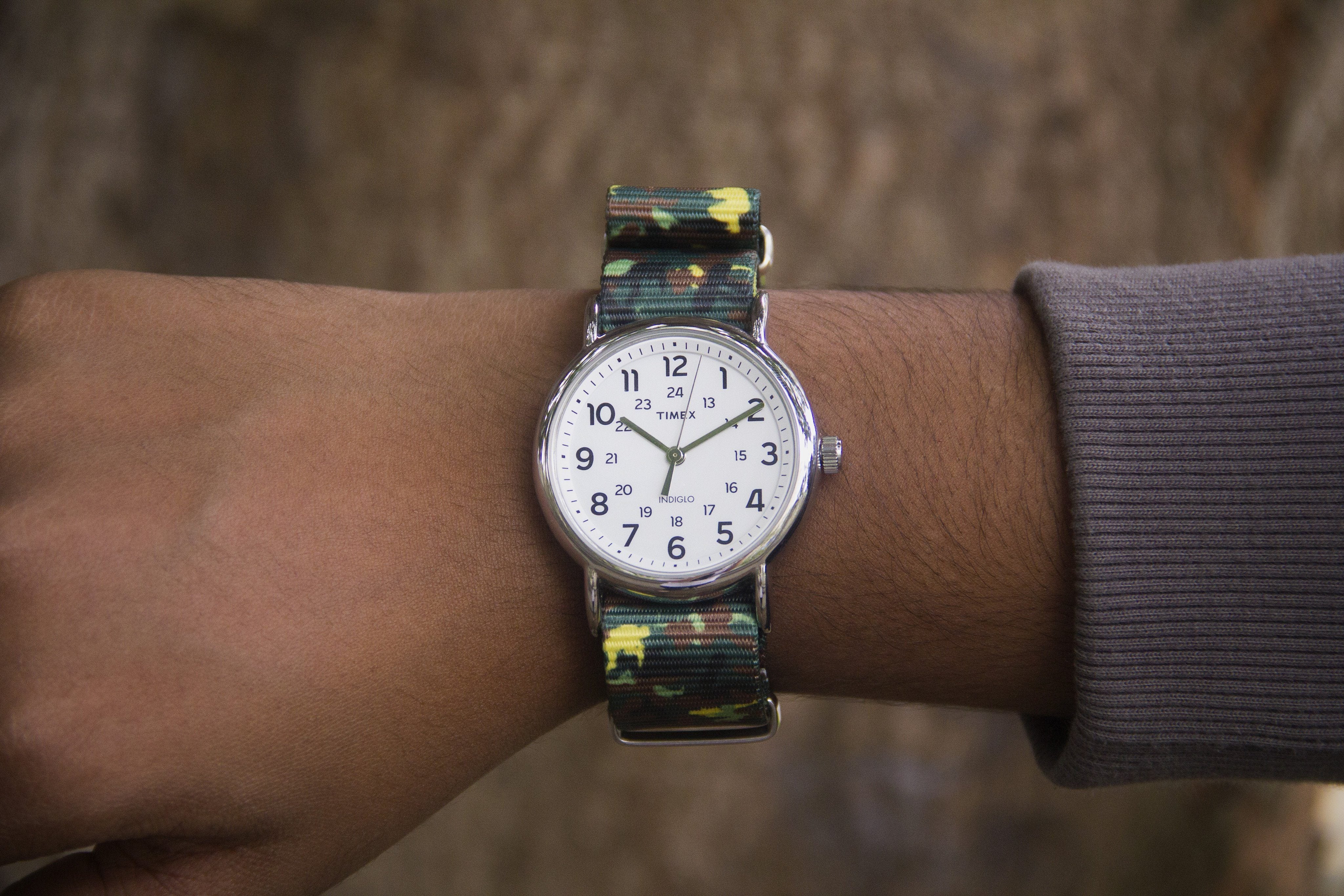Timex Weekender on Camo Green strap by #varioclub member Clarissa