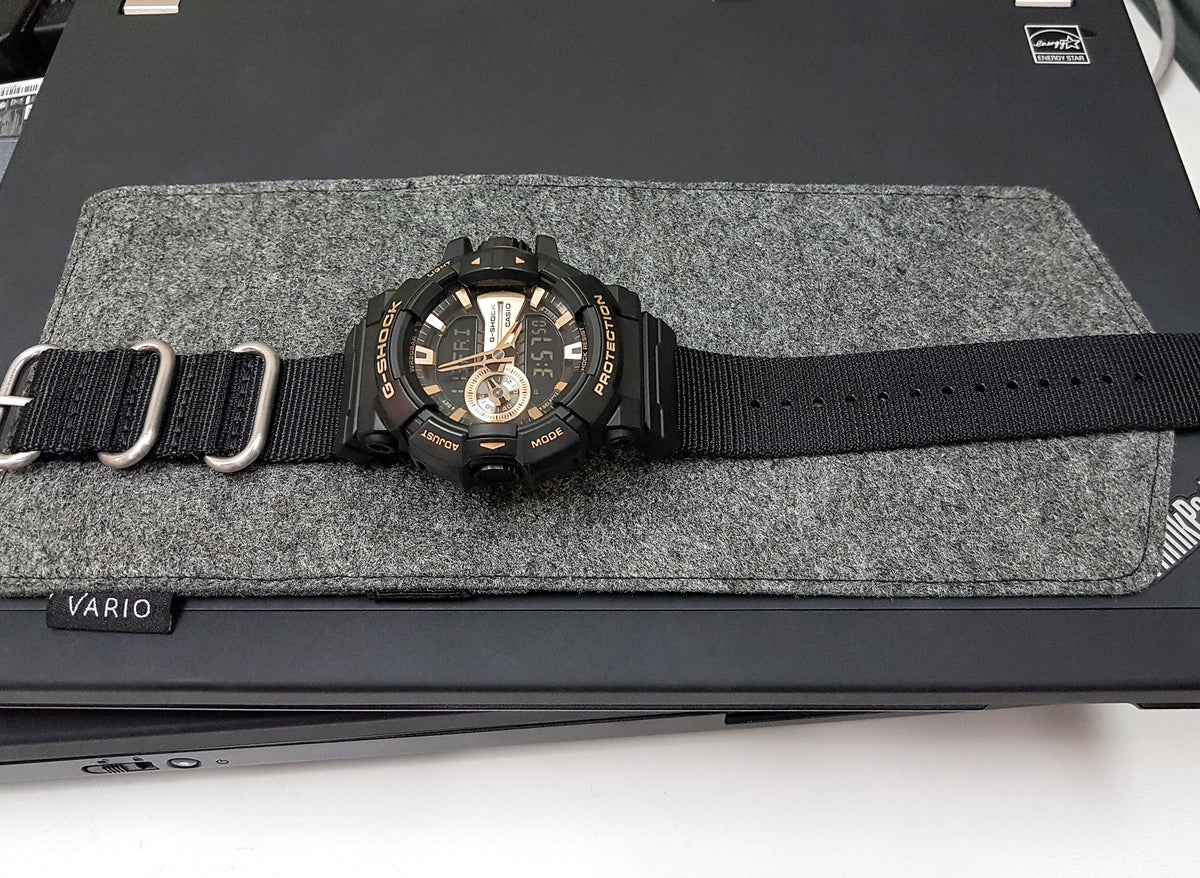 G-Shock with Vario Ballistic Strap and Casio Adapter by #varioclub member Felix