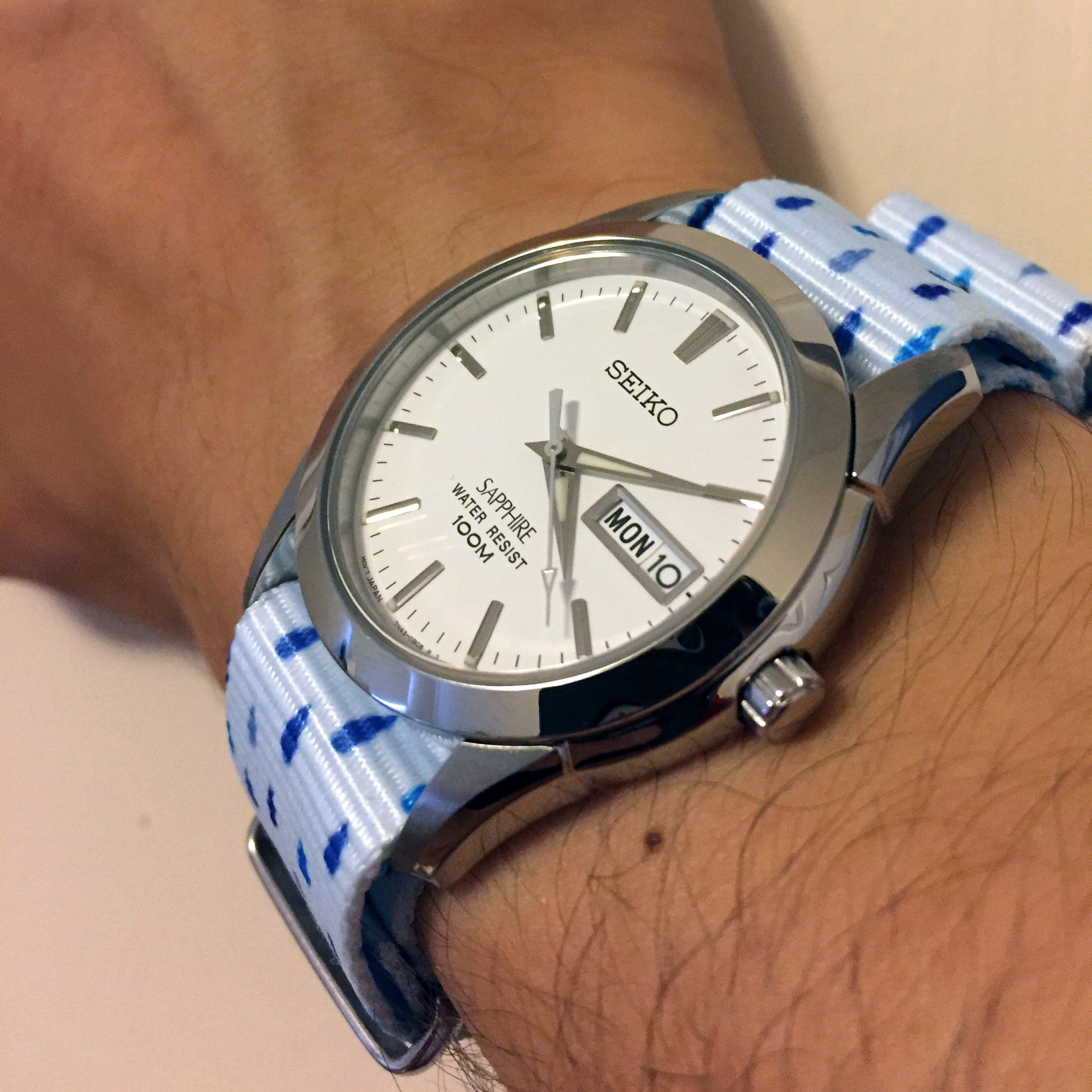 Seiko watch with Vario Graphic strap by #varioeveryday member James
