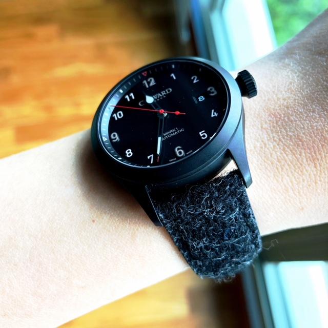 Christopher Ward watch with Vario Harris Tweed Strap by #varioeveryday member Jane