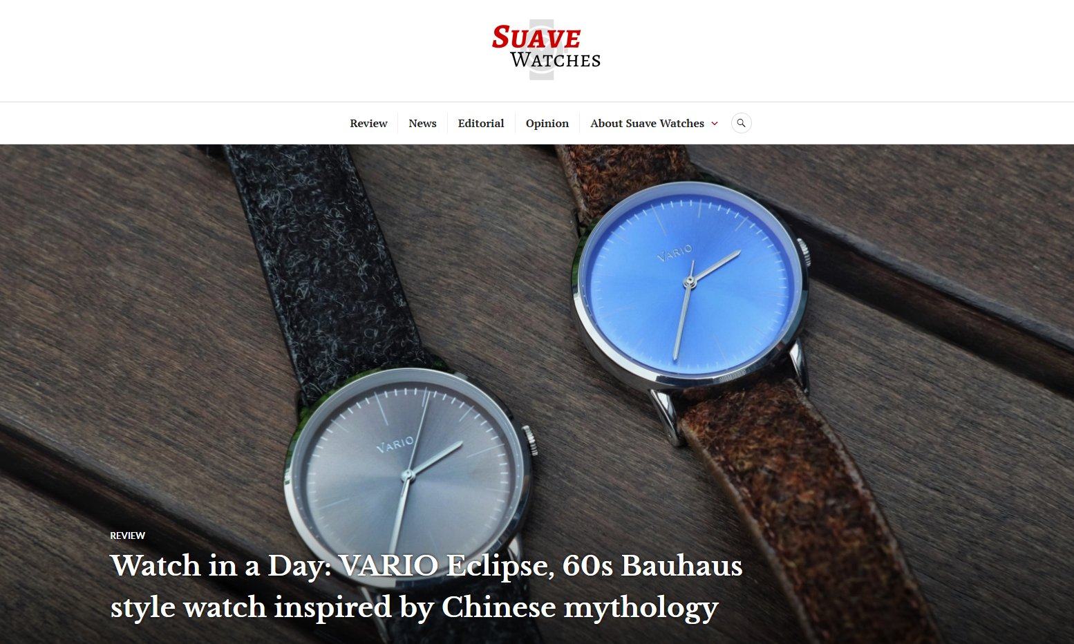 Vario Eclipse Dress Watch Review by Suave Watches