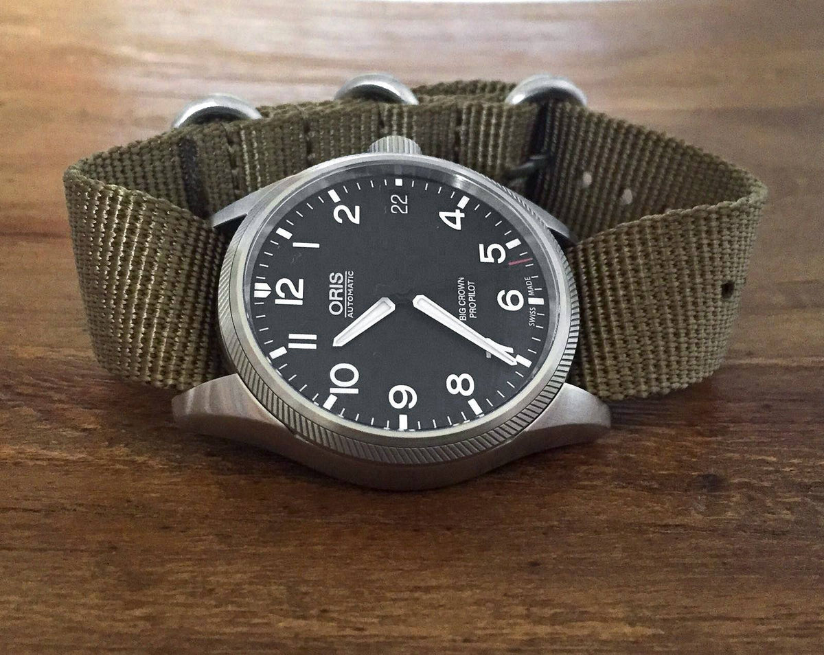 Oris Big Crown ProPilot with Vario Ballistic Nylon Strap by #varioclub member Swee Cheng