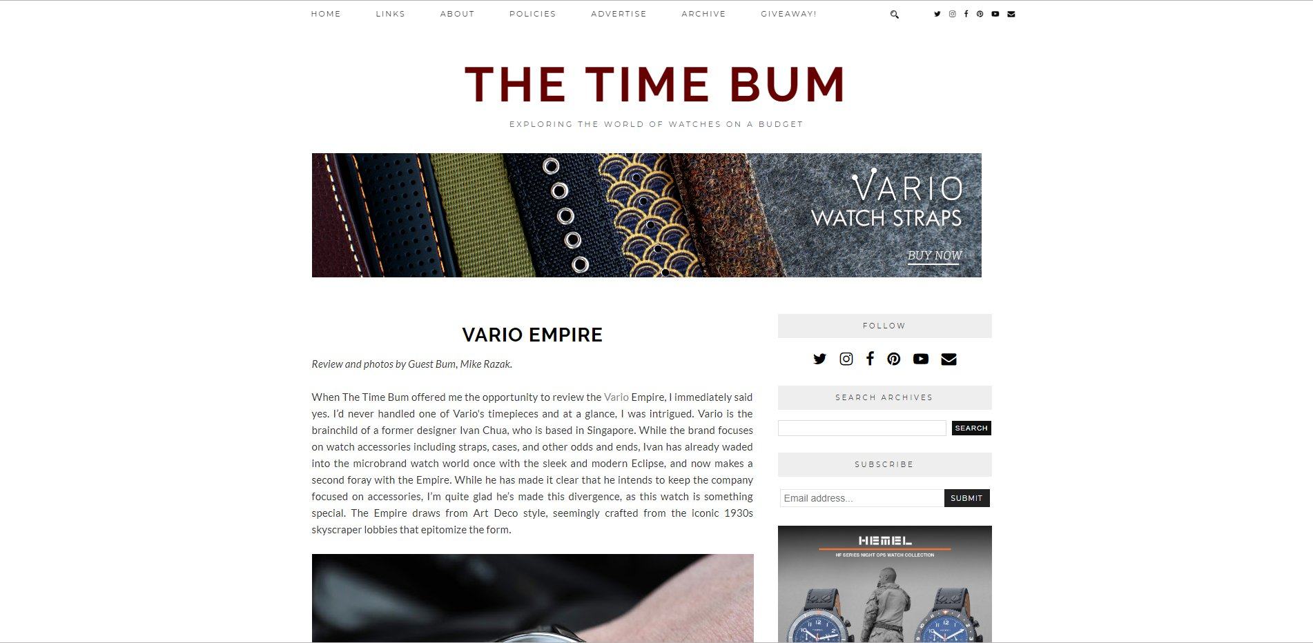 Vario Empire Review by The Time Bum