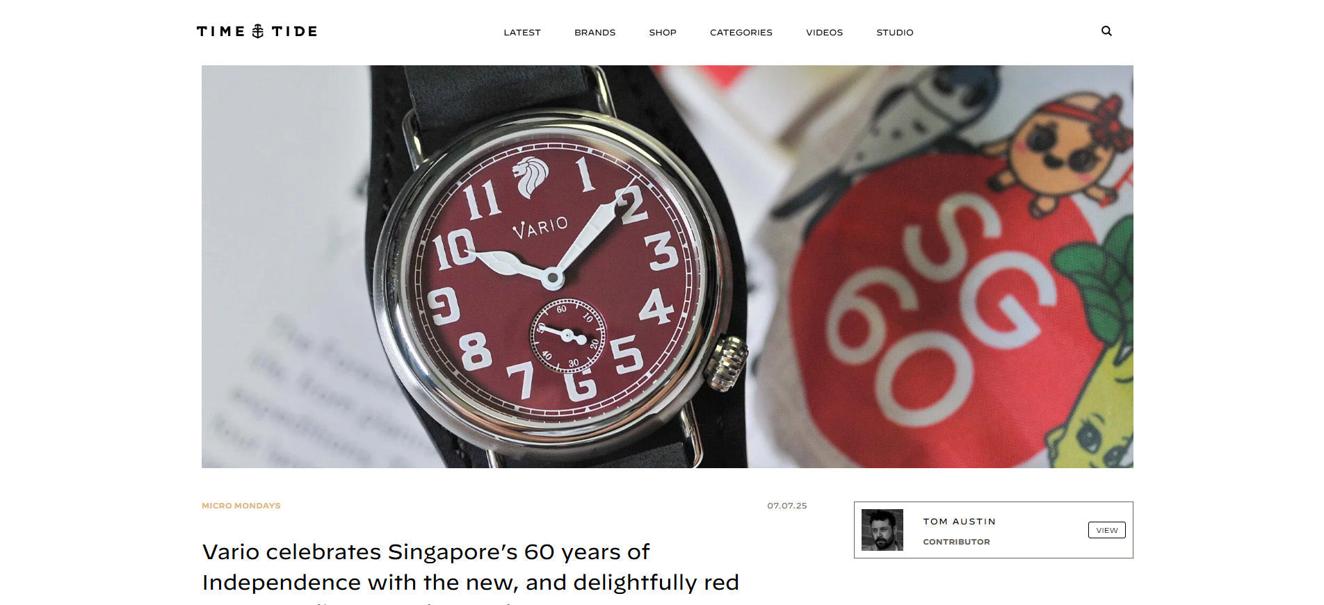 SG60 Merlion Trench featured on Time & Tide