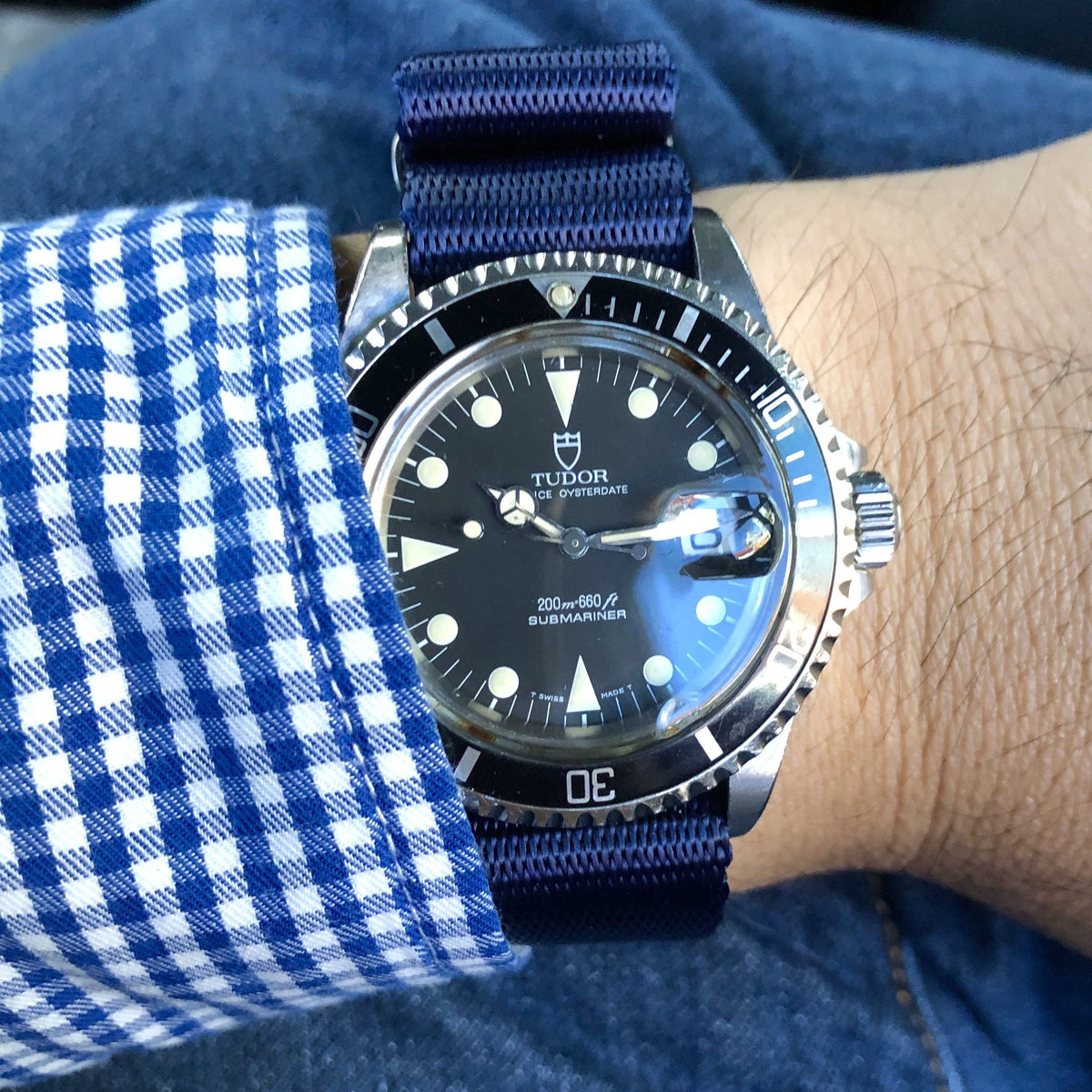 Tudor Sub with Vario Seat Belt. Photo by #varioeveryday member @watchfan_mnl