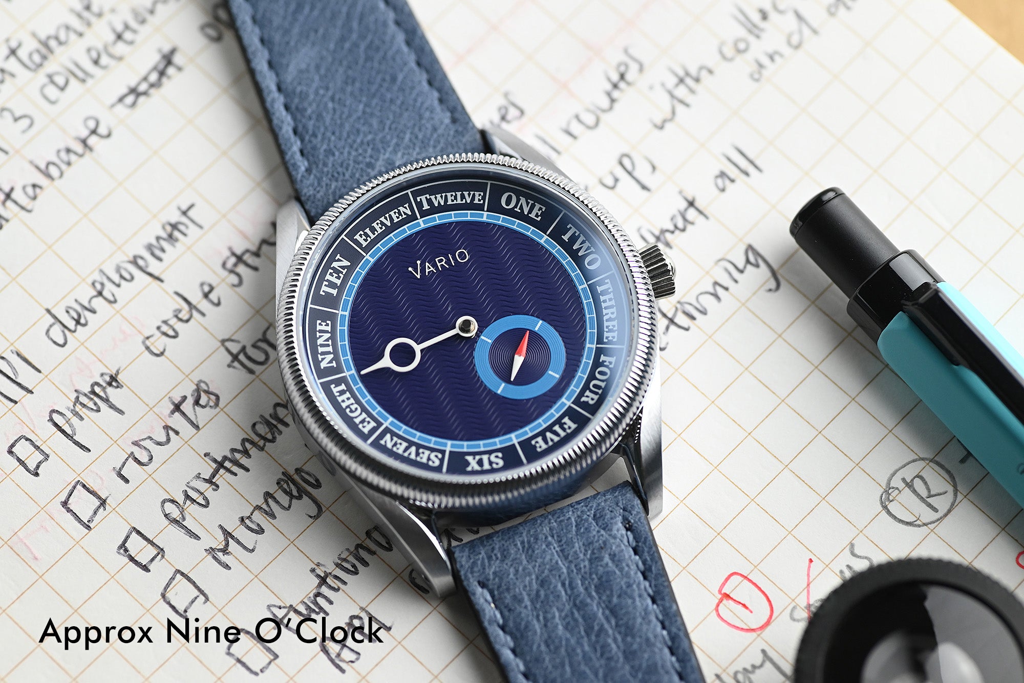 vario NAVI single hand watch dark blue